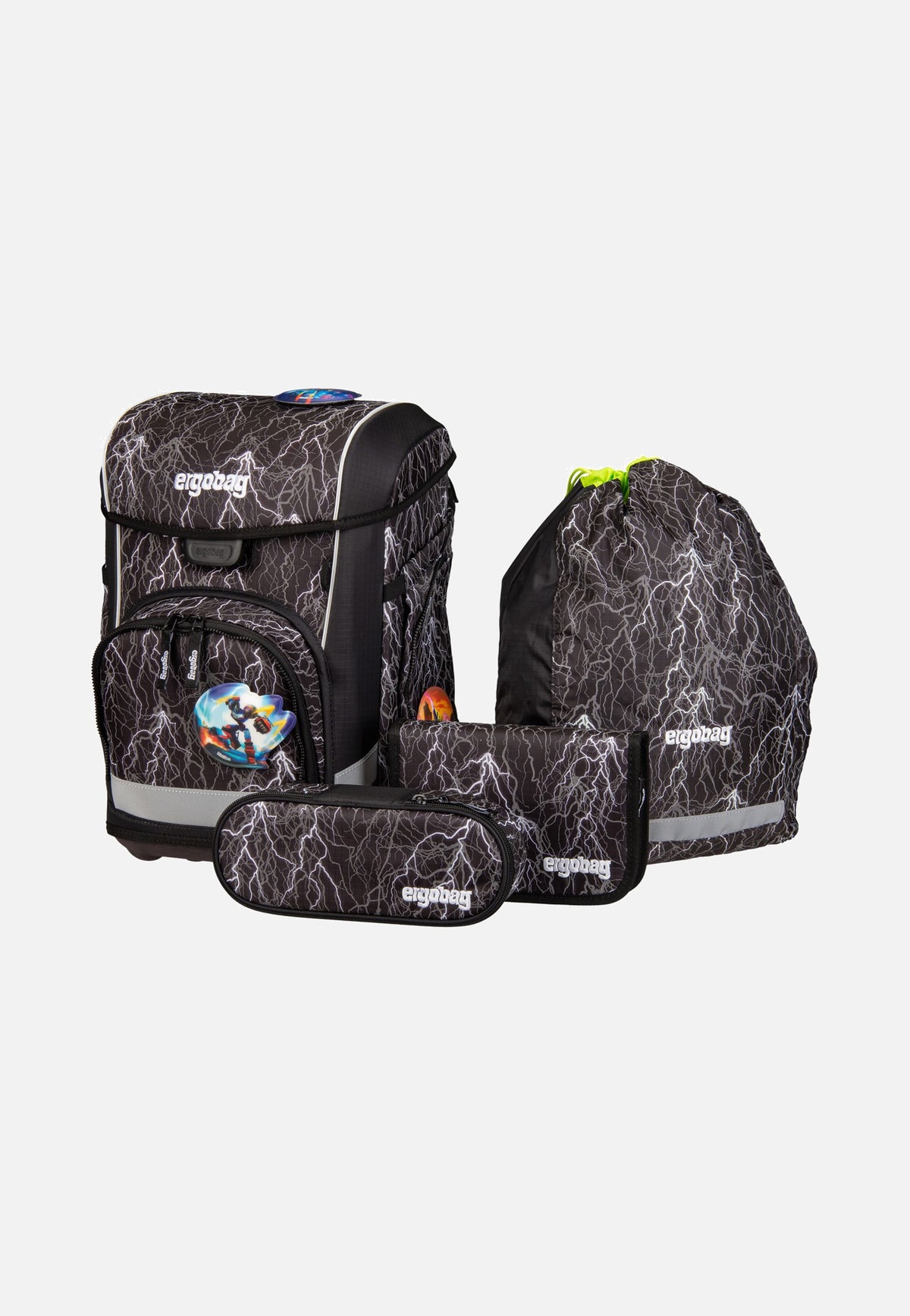 ergobag cubo light Set REFLEX Super ReflektBär Schulranzen