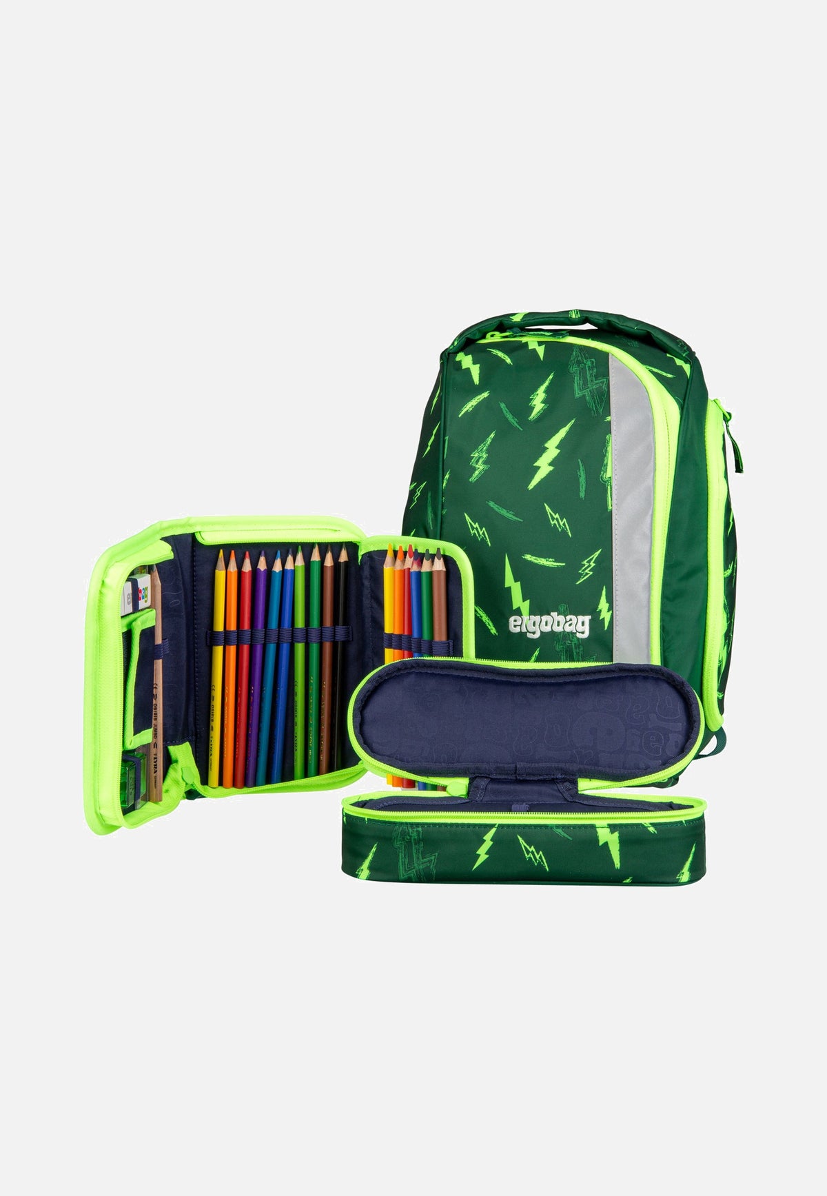 ergobag maxi Set COLOR FLASH Bärtastisch Schulranzen