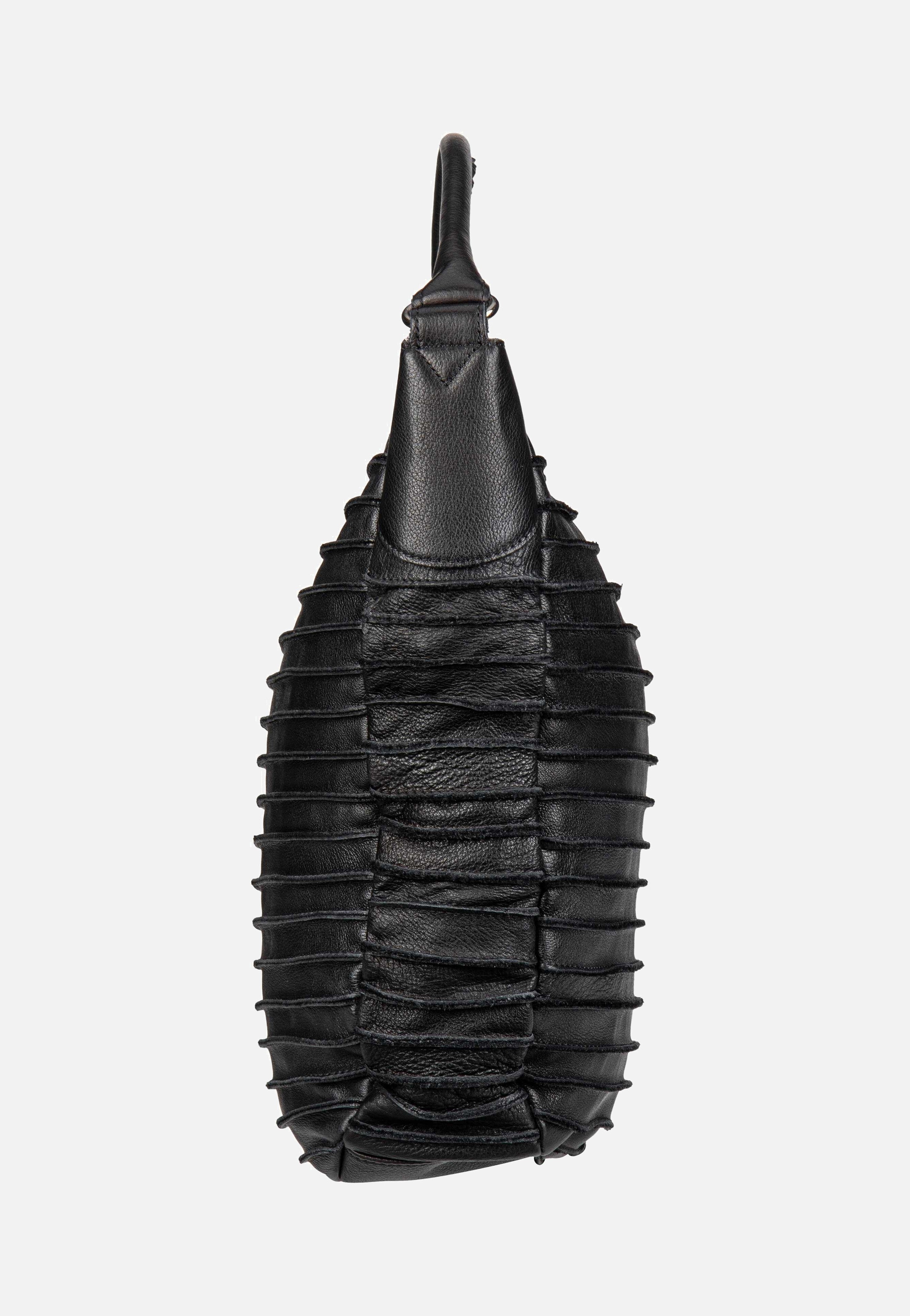 Fredsbruder Riffeltier S 961r Black Hobo Bag