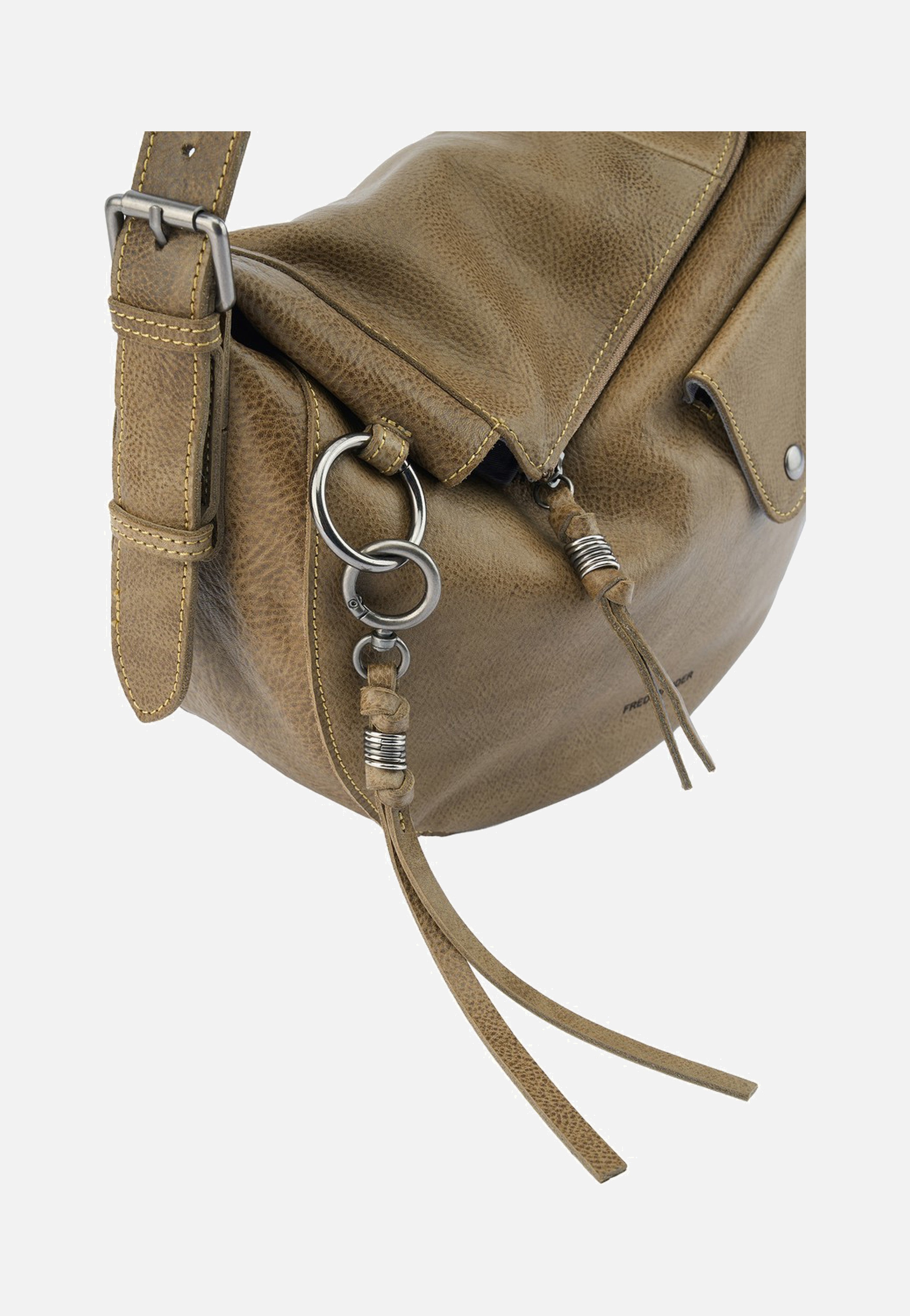 Fredsbruder My Forever Friend Shoulderbag With Front Pocket Muddy Khaki Schultertasche