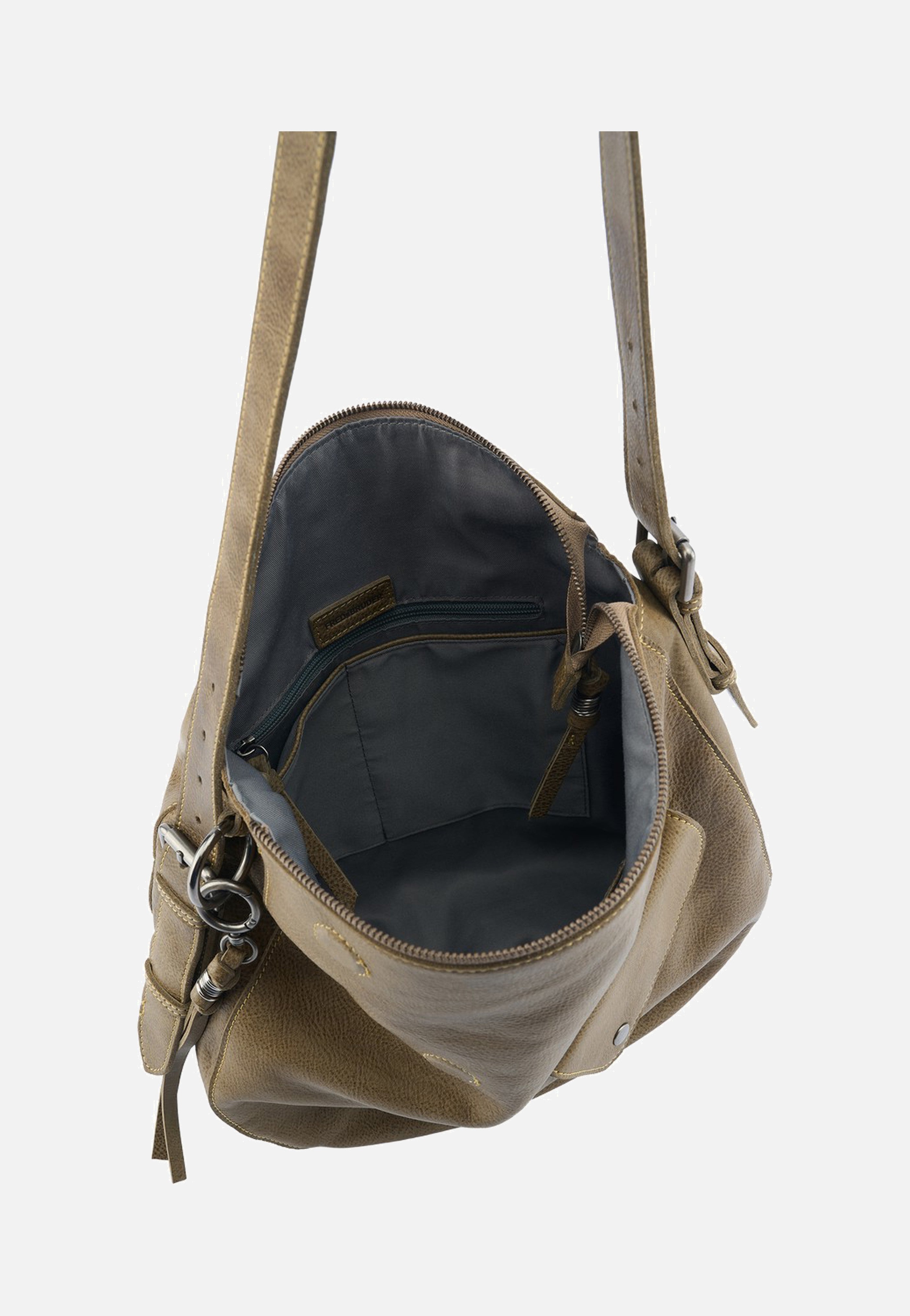 Fredsbruder My Forever Friend Shoulderbag With Front Pocket Muddy Khaki Schultertasche