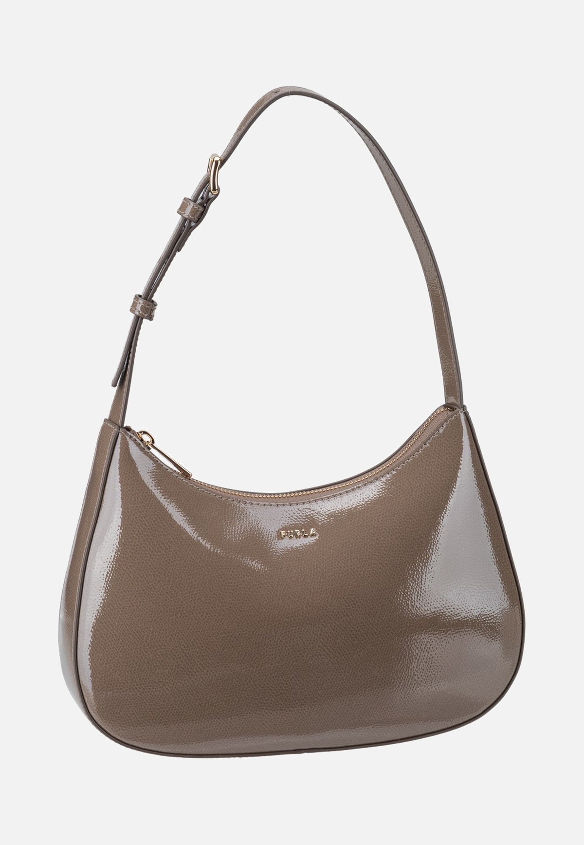 Furla Margot S Muddy Gray Shoulder Bag