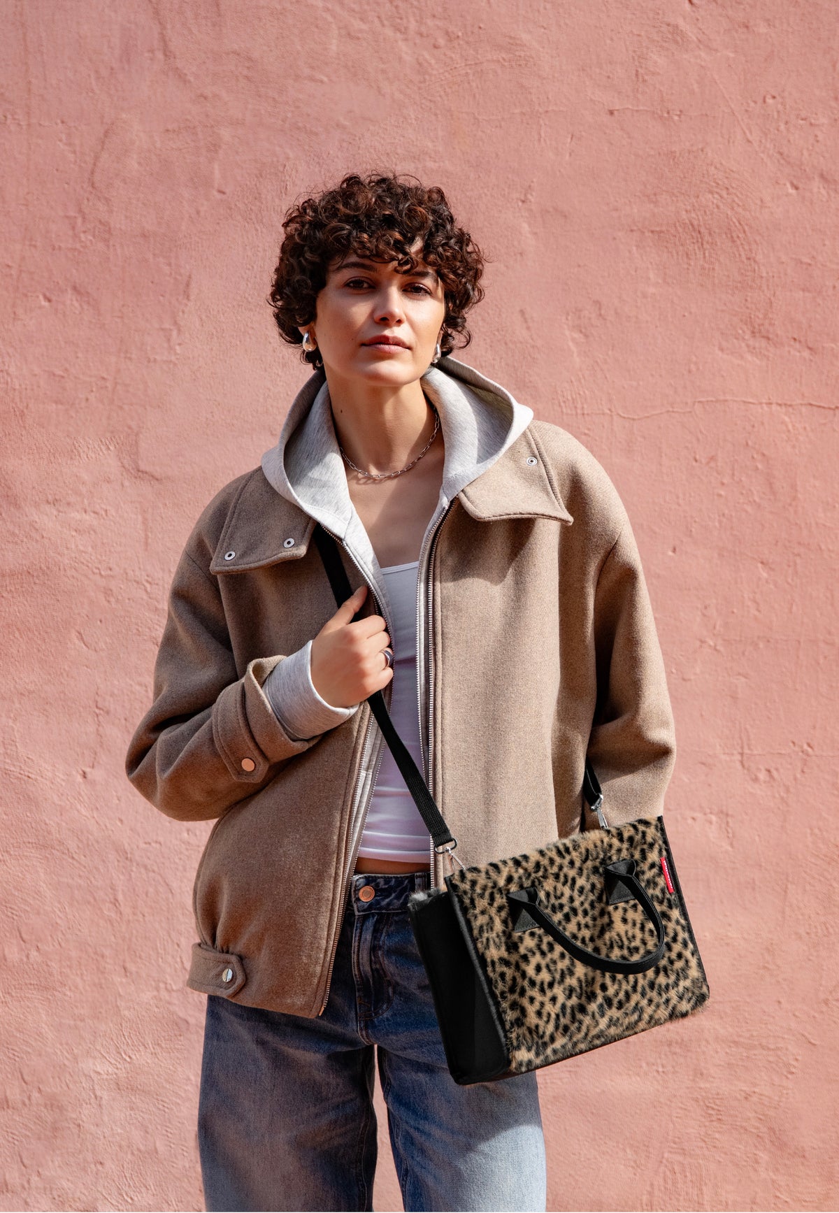 reisenthel Daily Shopper XS Leo Fake Fur Tote Bag