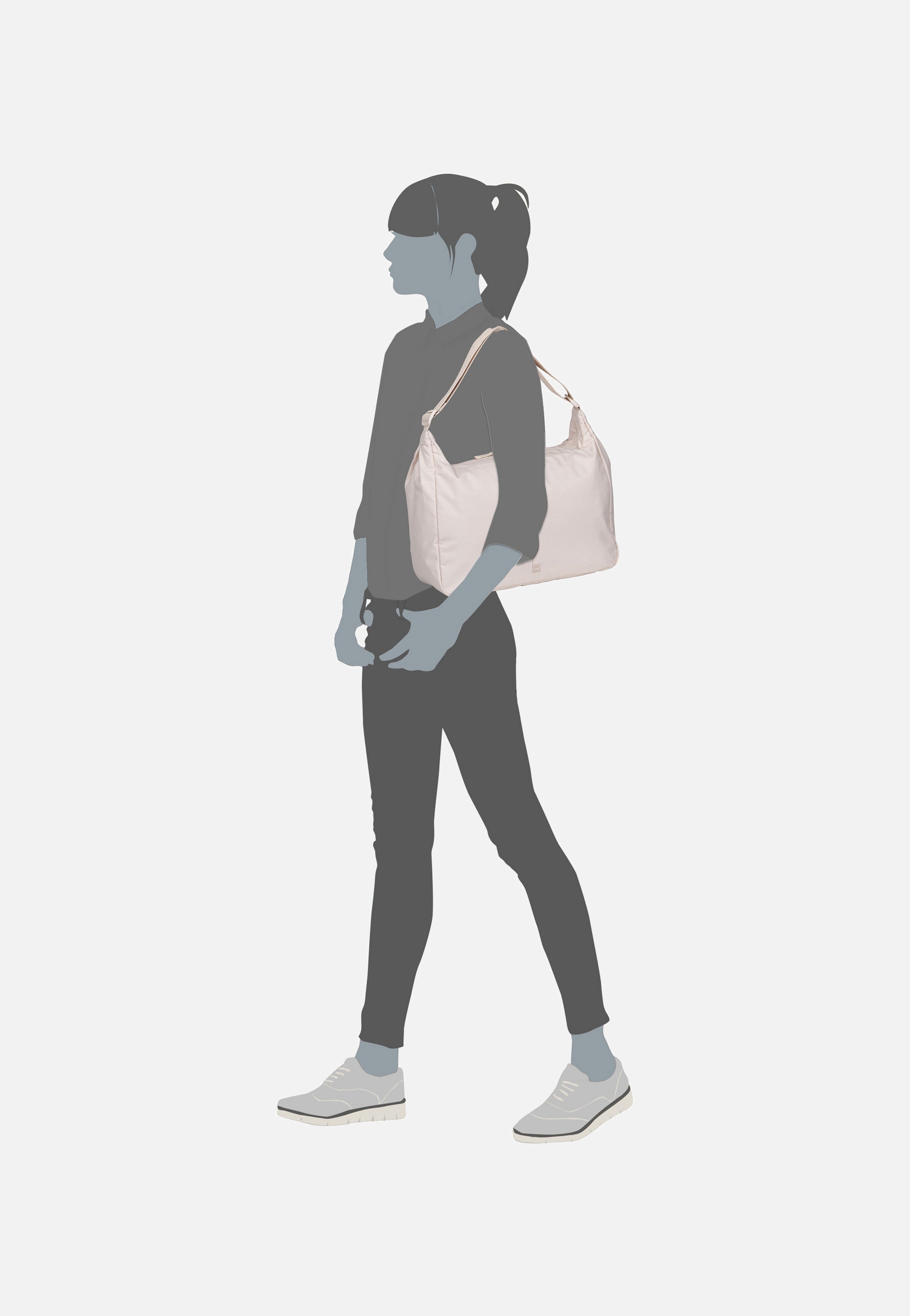 GOT BAG - Square Bag Large Monochrome Soft Shell - Shoulder Bag | Neutral-Image