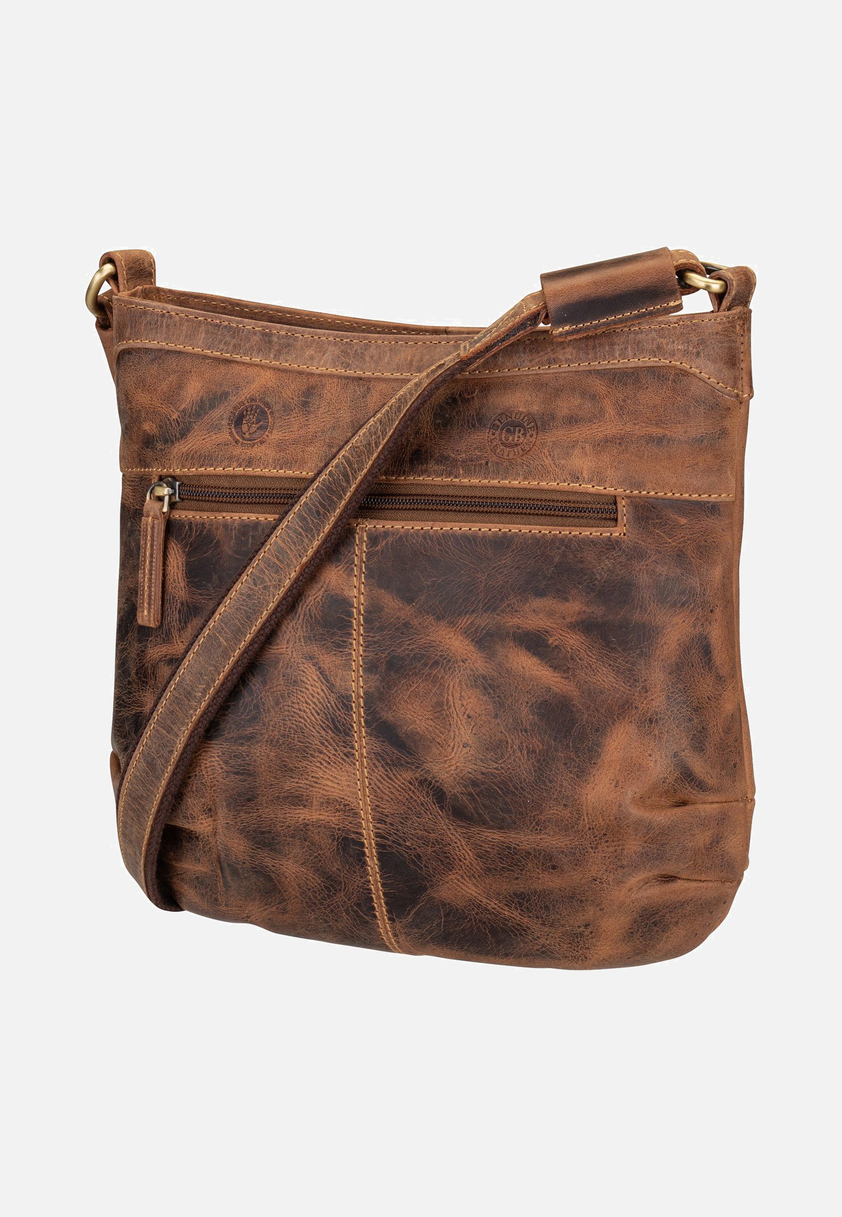 Greenburry Vintage 1655A Sattelbraun Beuteltasche