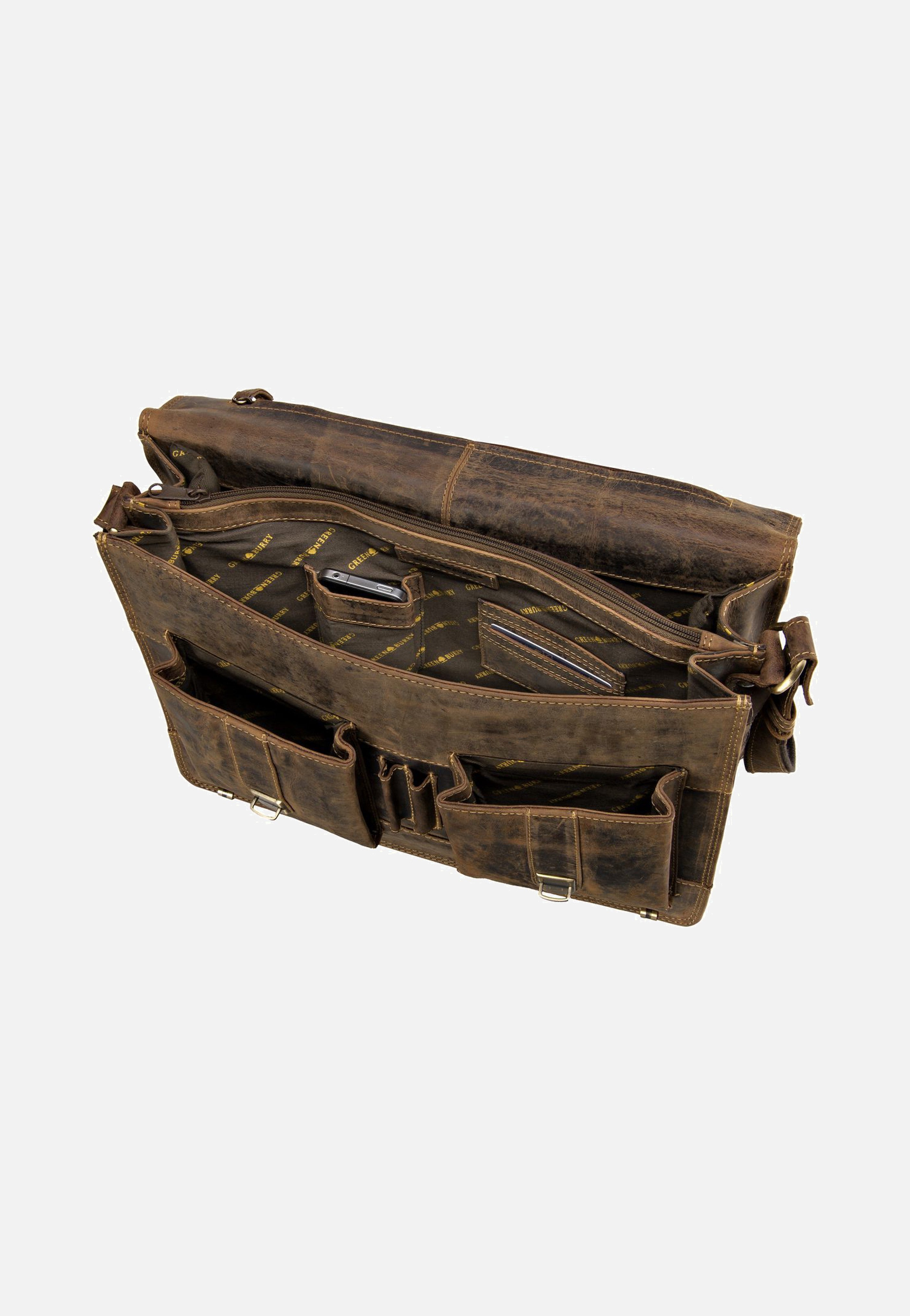 Greenburry Vintage Sattelbraun Aktentasche
