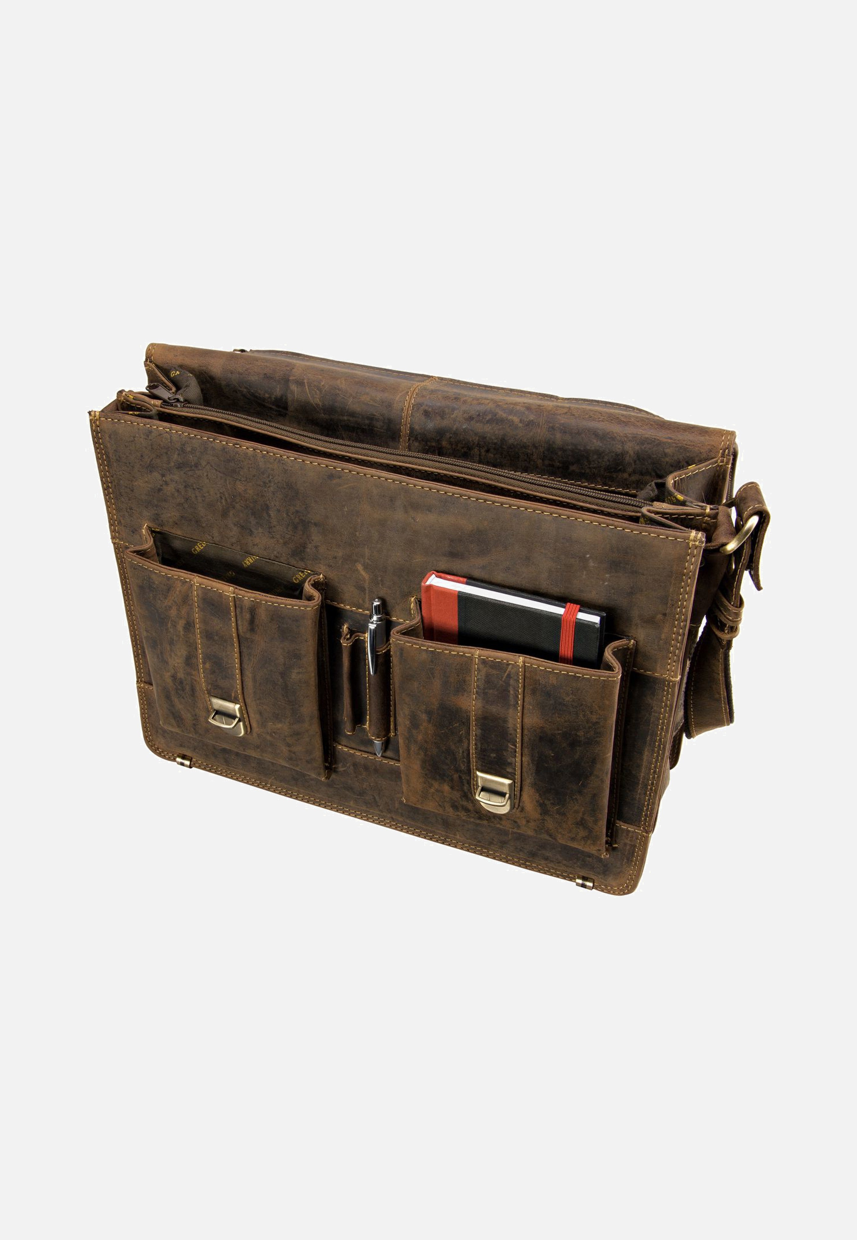 Greenburry Vintage Sattelbraun Aktentasche