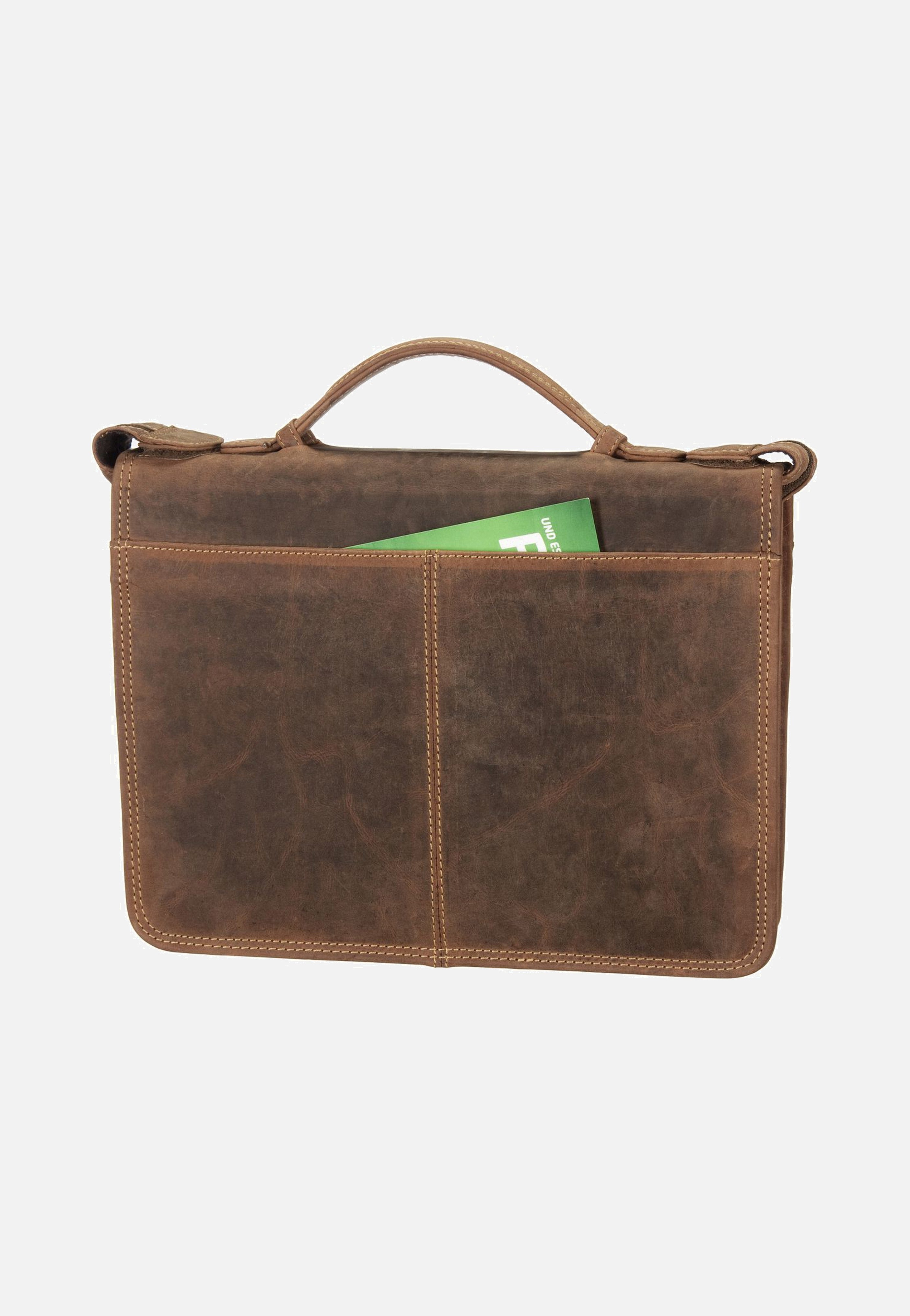 Greenburry Vintage Business Planer Sattelbraun Document Folder