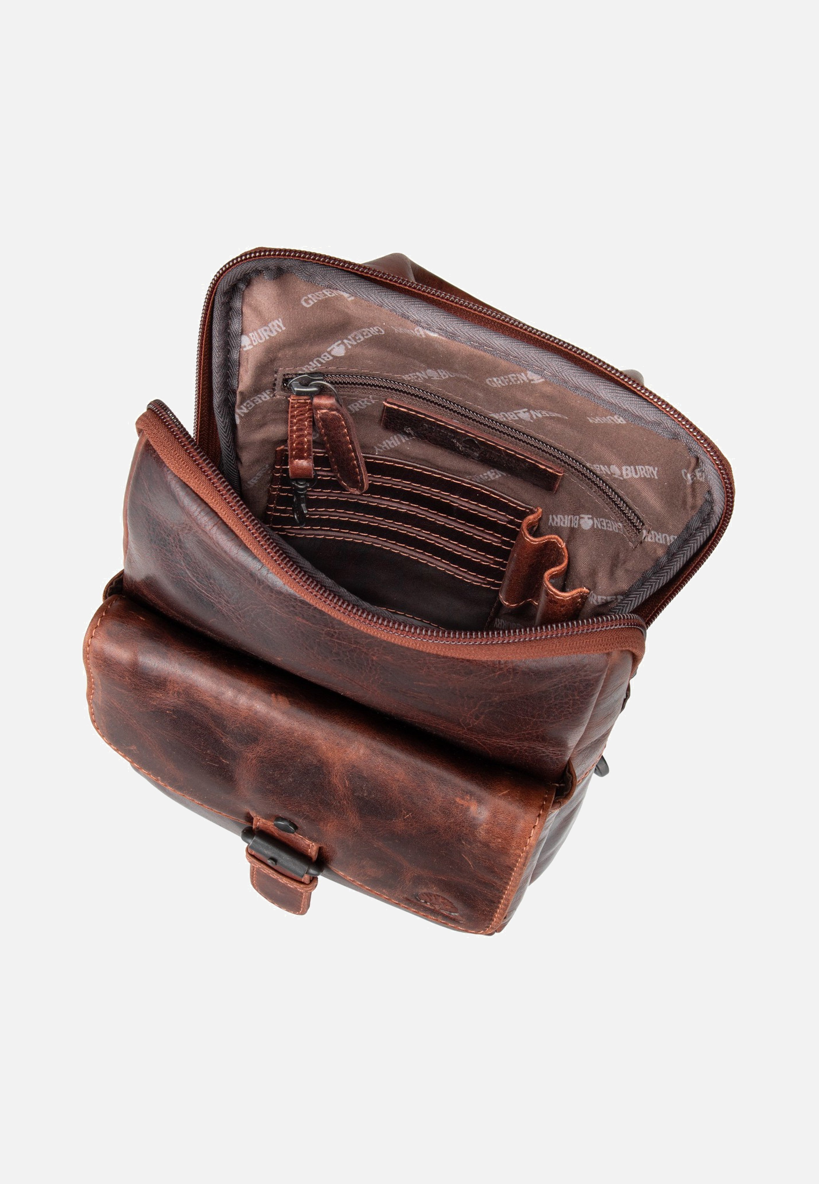 Greenburry Rugged Body-Crossover Bag I Teak Brown Umhängetasche