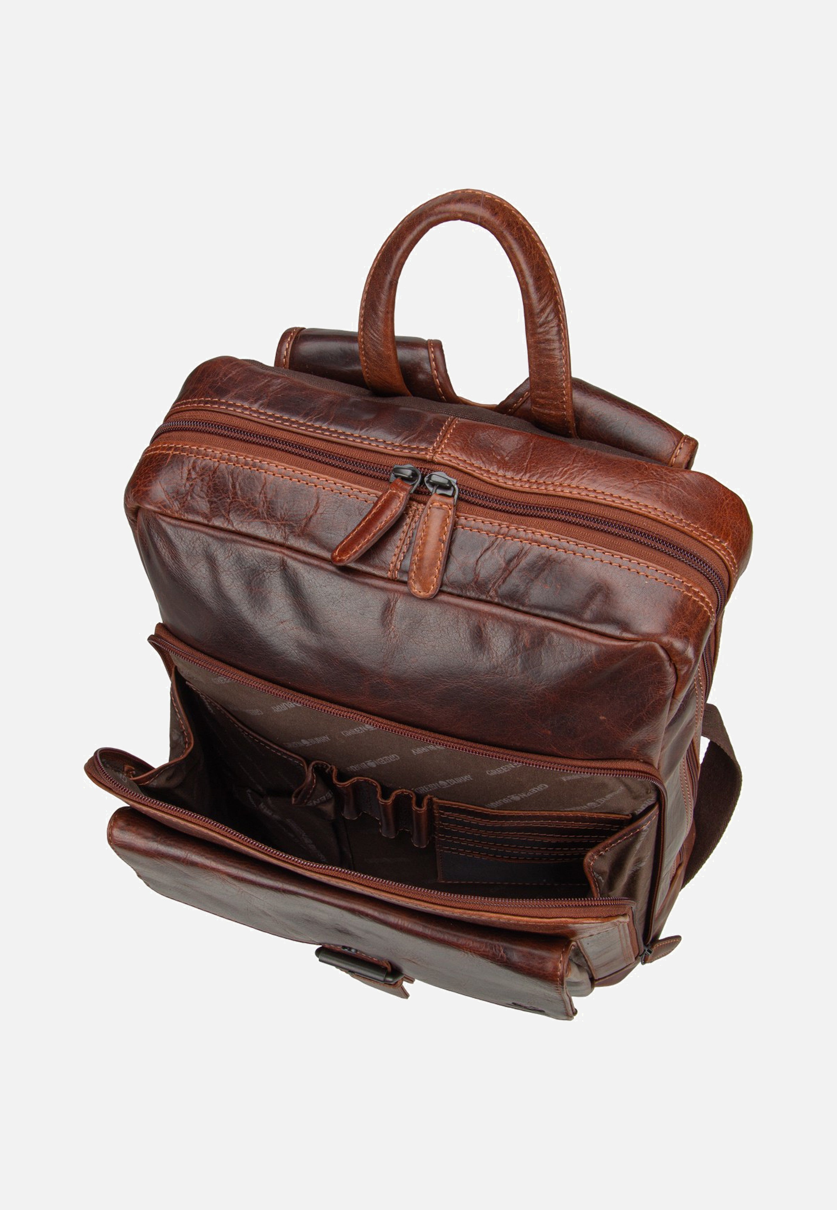 Greenburry Rugged Business Teak Brown Rucksack