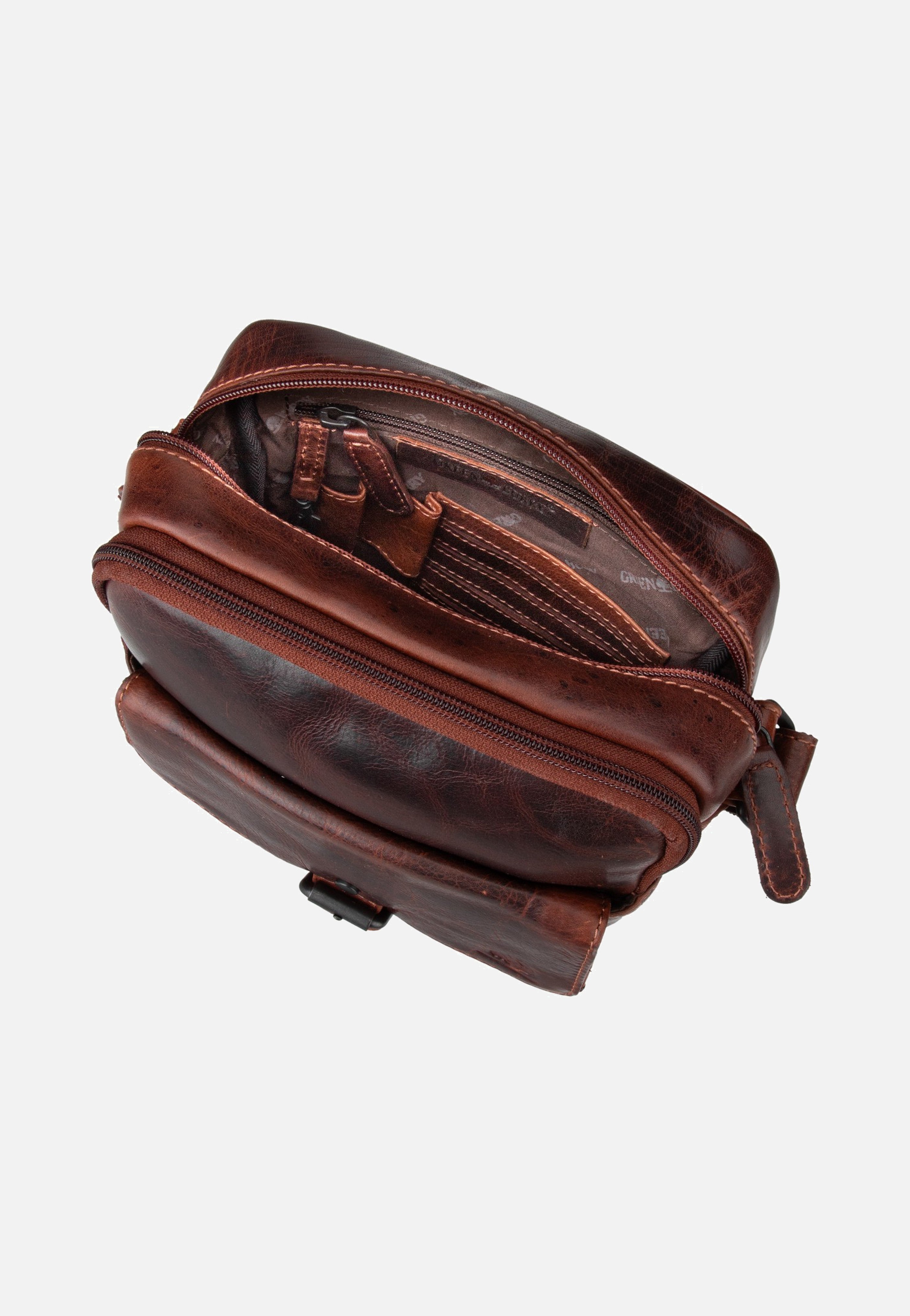 Greenburry Rugged Shoulderbag L Teak Brown Schultertasche