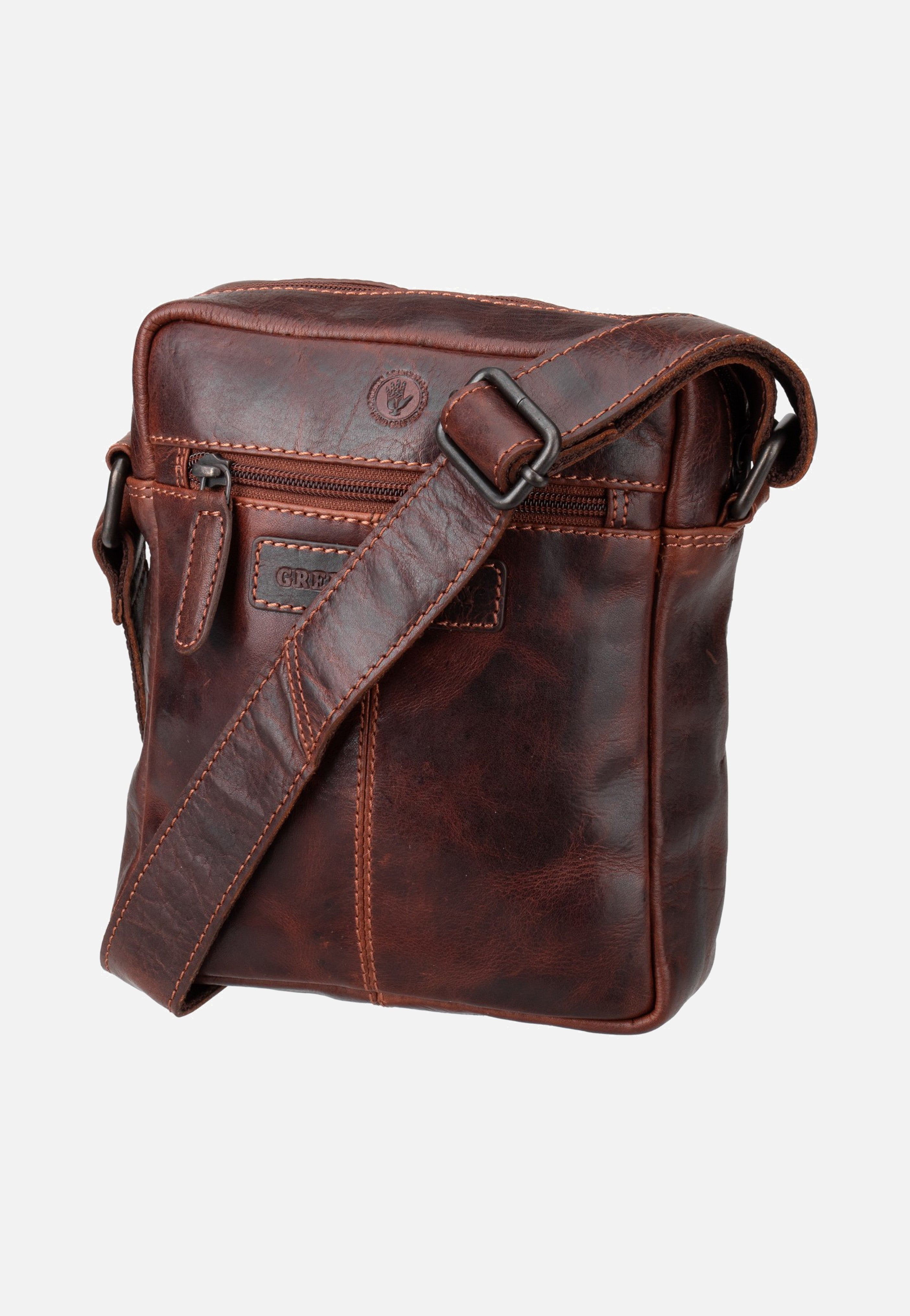Greenburry Rugged Shoulderbag M Teak Brown Schultertasche