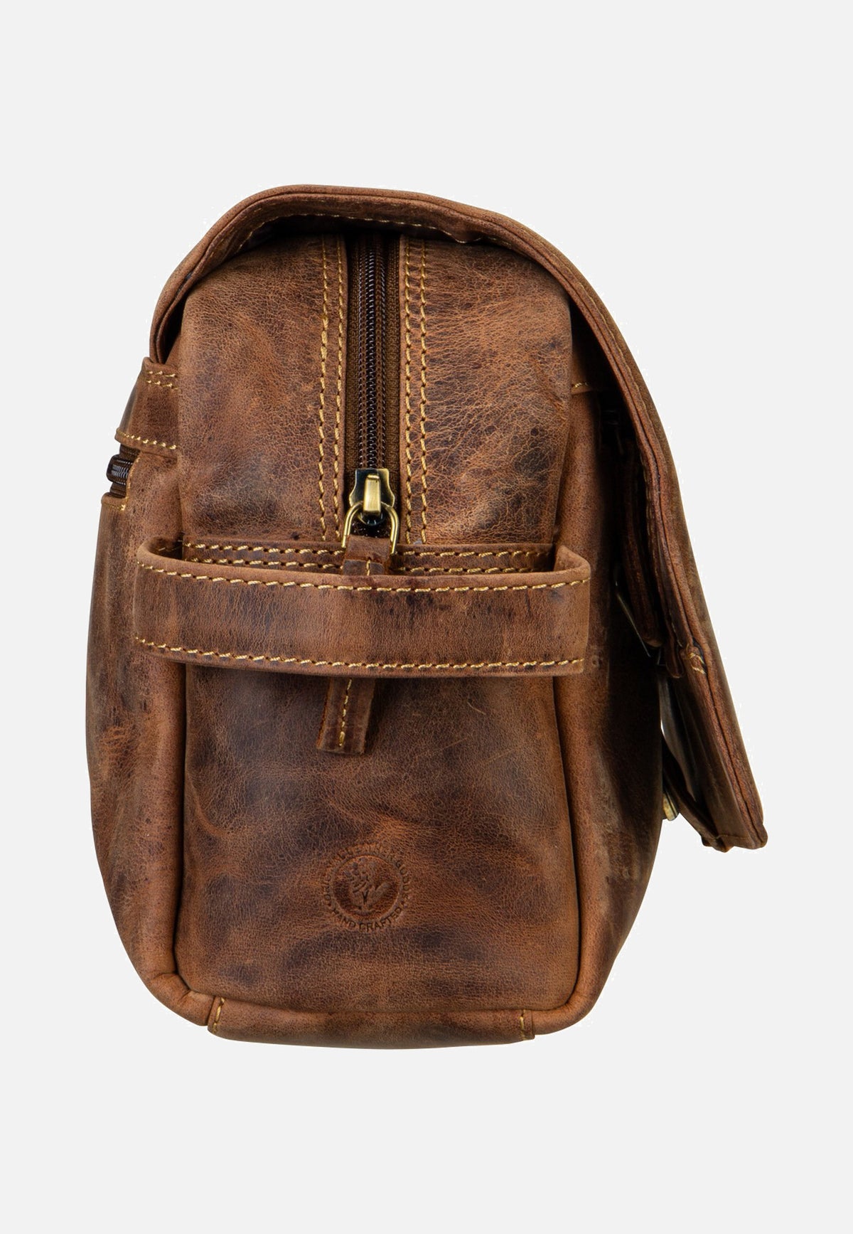 Greenburry Vintage 1737M Leder Sattelbraun Kulturbeutel