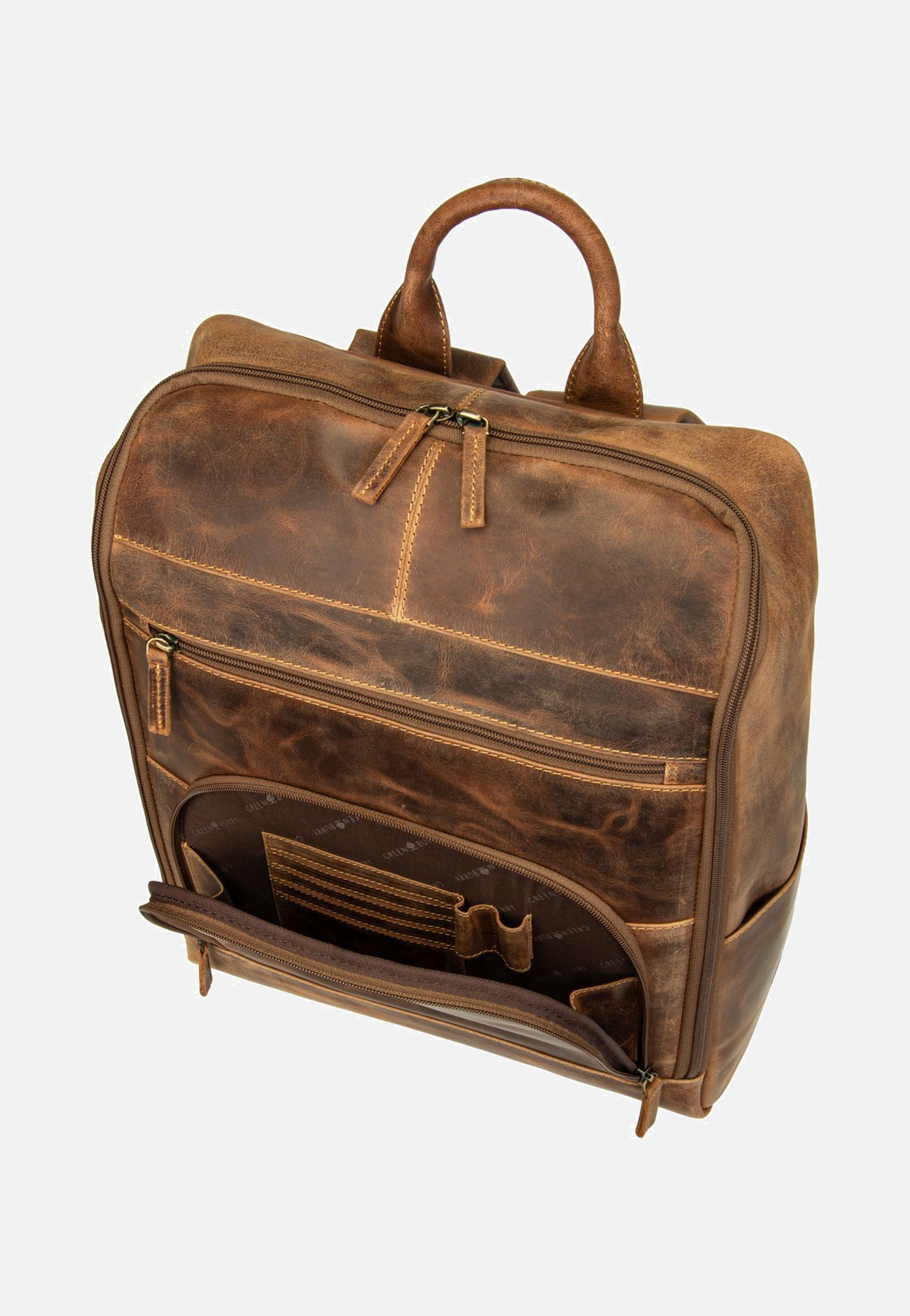 Greenburry Vintage Business XL Sattelbraun Rucksack
