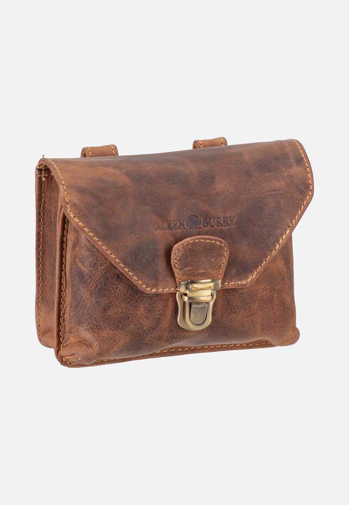Greenburry Vintage Outdoor III Leder Sattelbraun Gürteltasche