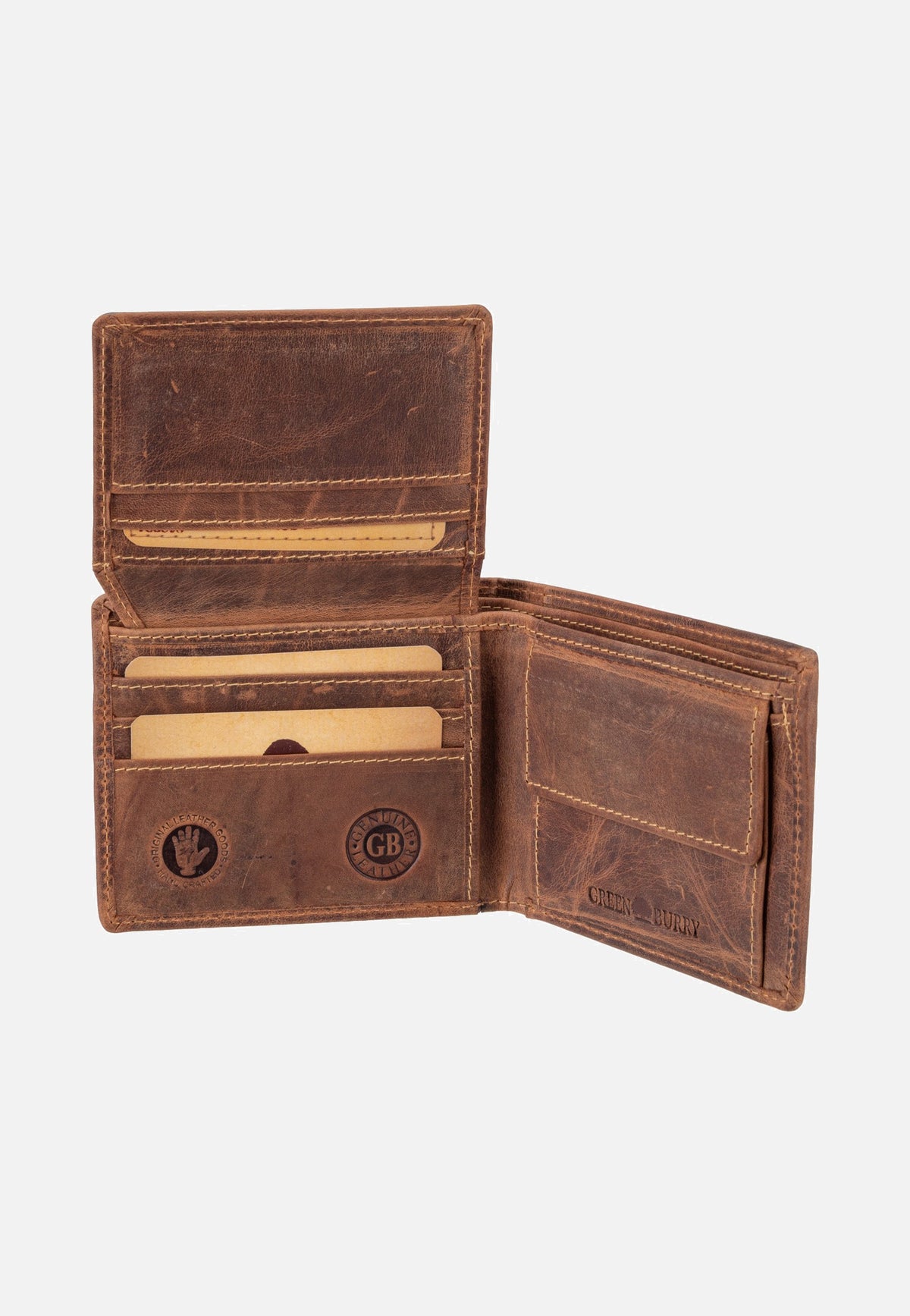 Greenburry Vintage RV RFID Sattelbraun Portemonnaie