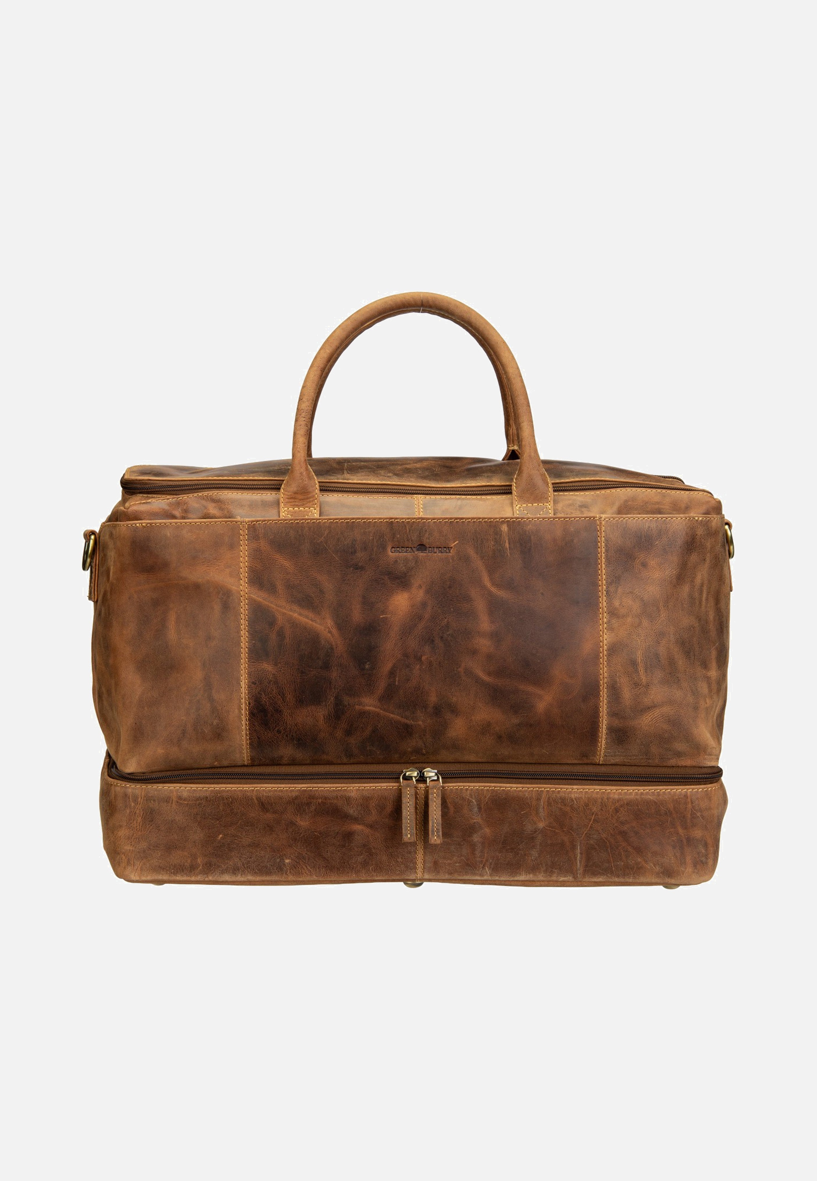 Greenburry Vintage Traveller Leder Sattelbraun Weekender