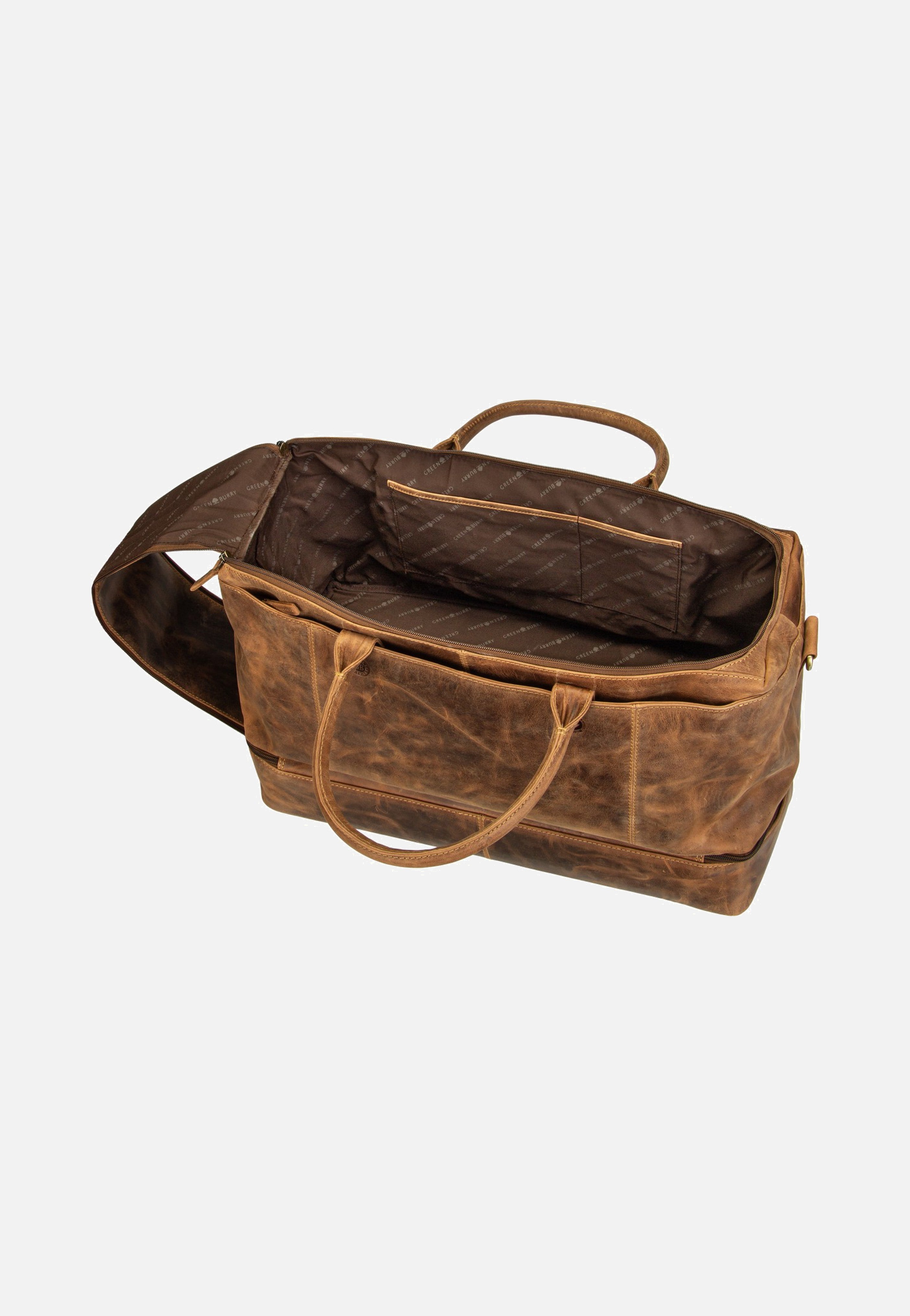 Greenburry Vintage Traveller Leder Sattelbraun Weekender