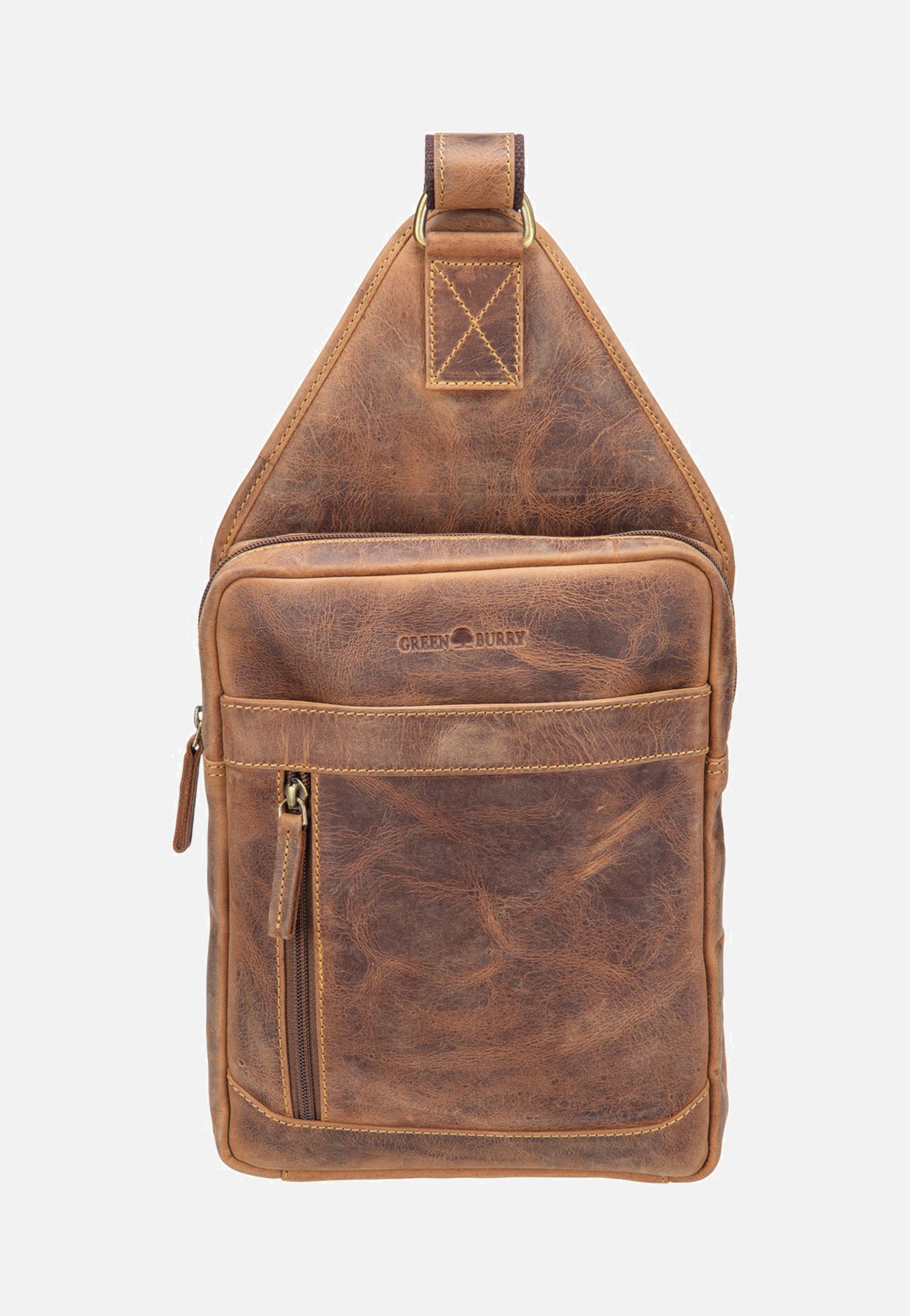 Greenburry Vintage Crossbody Sattelbraun Umhängetasche