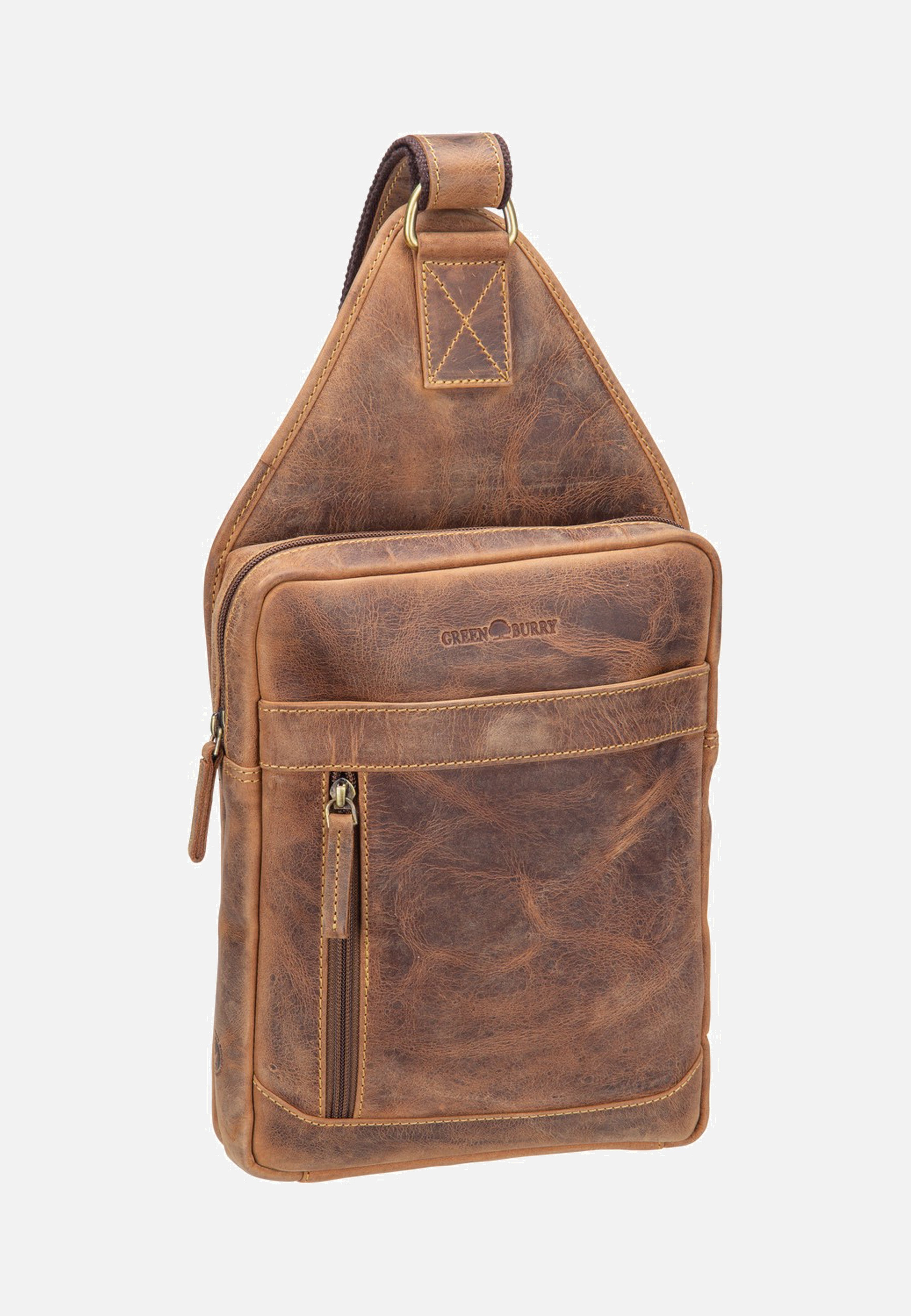 Greenburry Vintage Crossbody Sattelbraun Umhängetasche