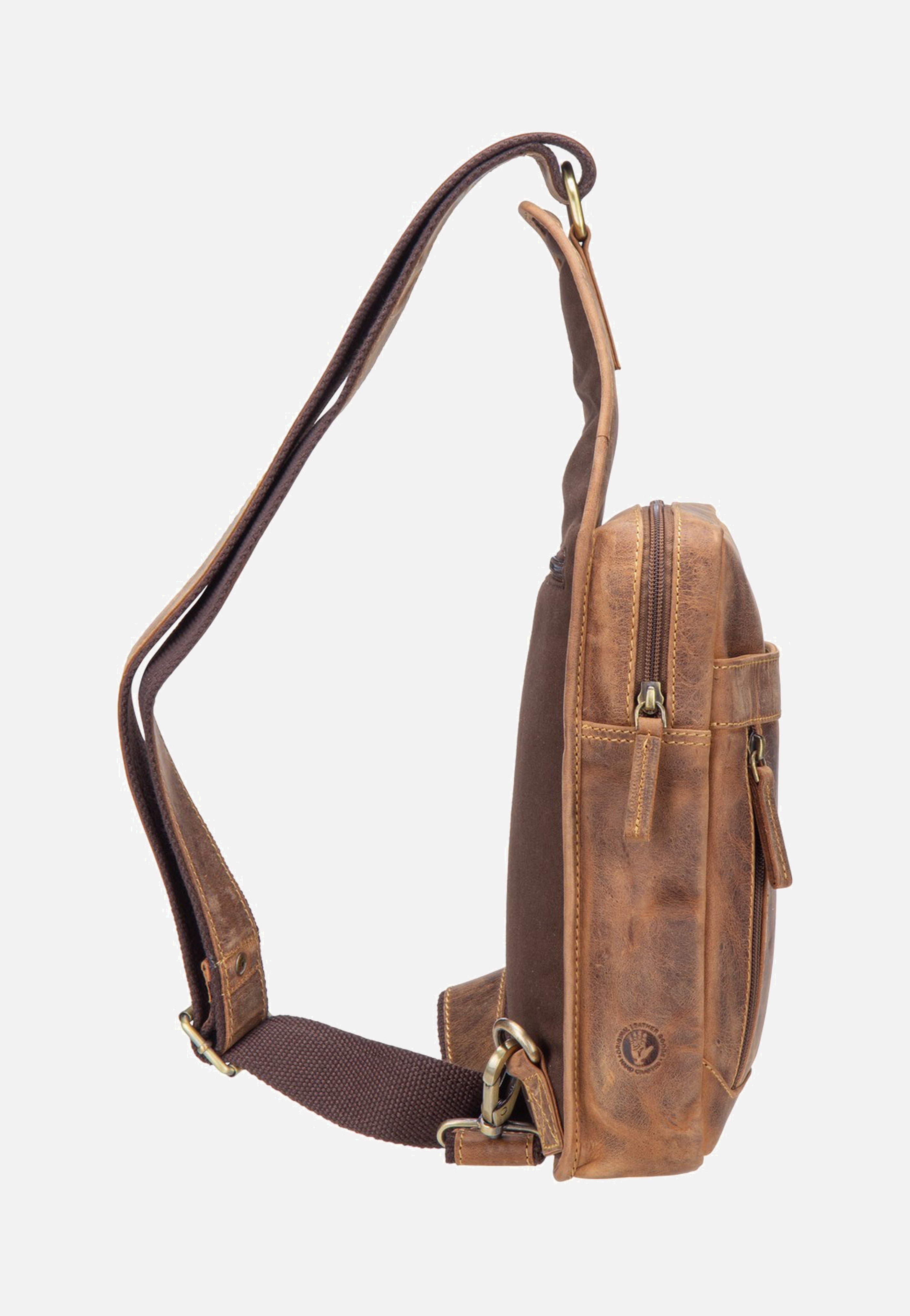 Greenburry Vintage Crossbody Sattelbraun Umhängetasche