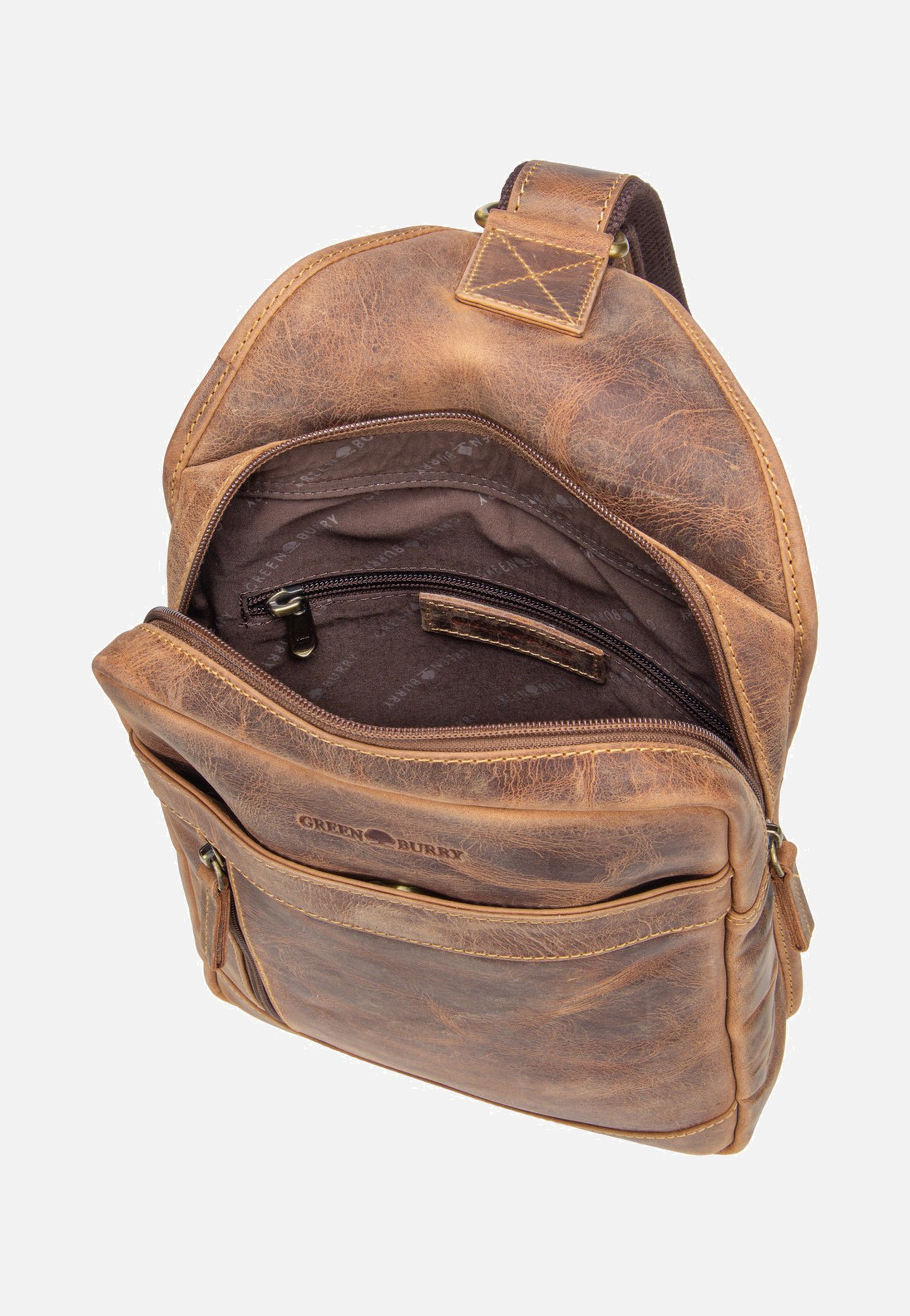 Greenburry Vintage Crossbody Sattelbraun Umhängetasche