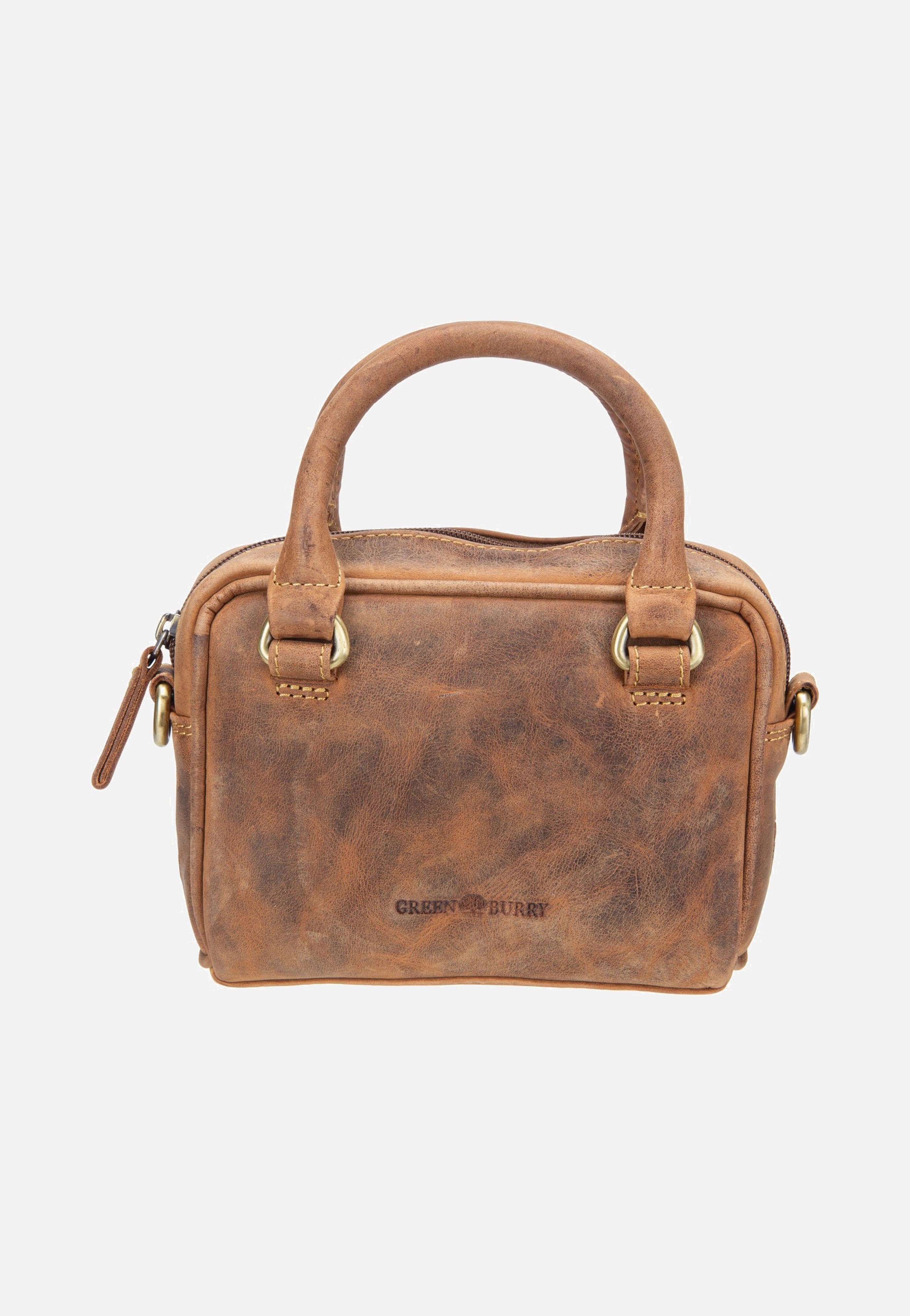 Greenburry Vintage Umhängetasche Mini Sattelbraun Umhängetasche