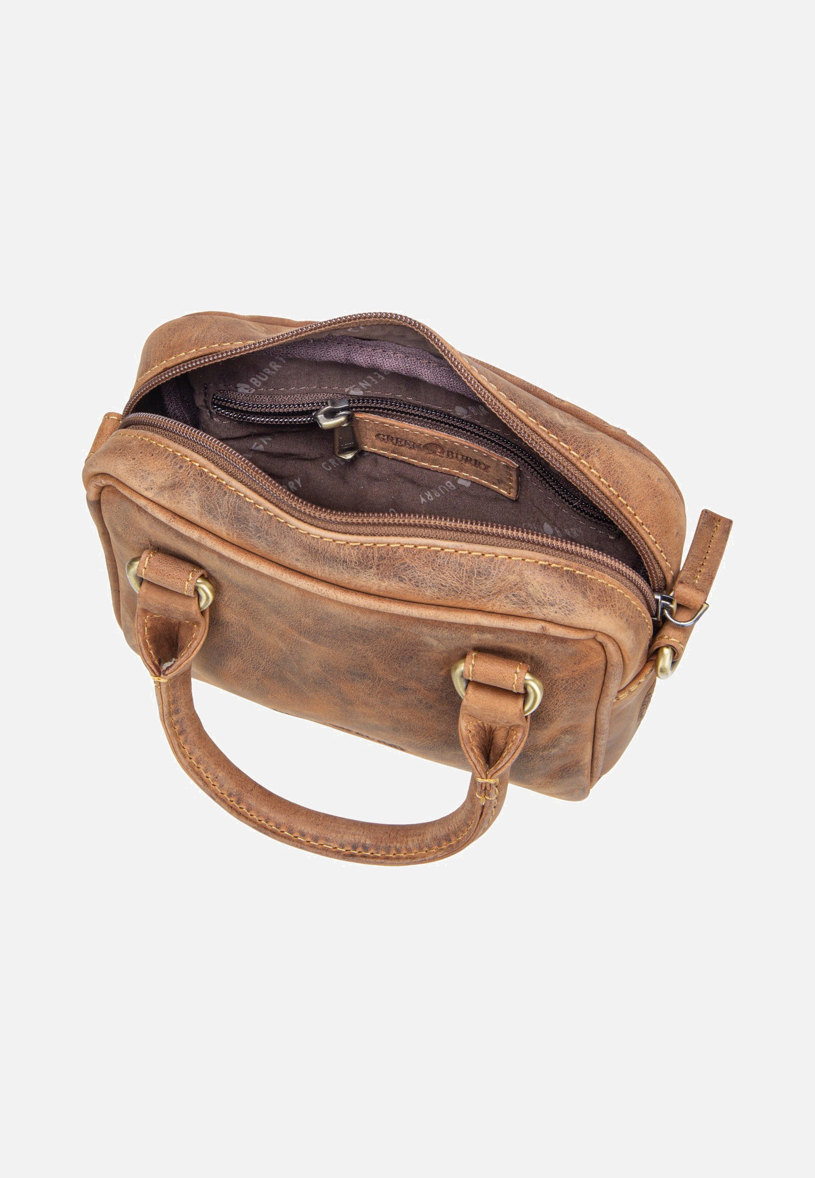 Greenburry - Vintage Umhängetasche Mini Sattelbraun - Crossbody Bag | Neutral-Image
