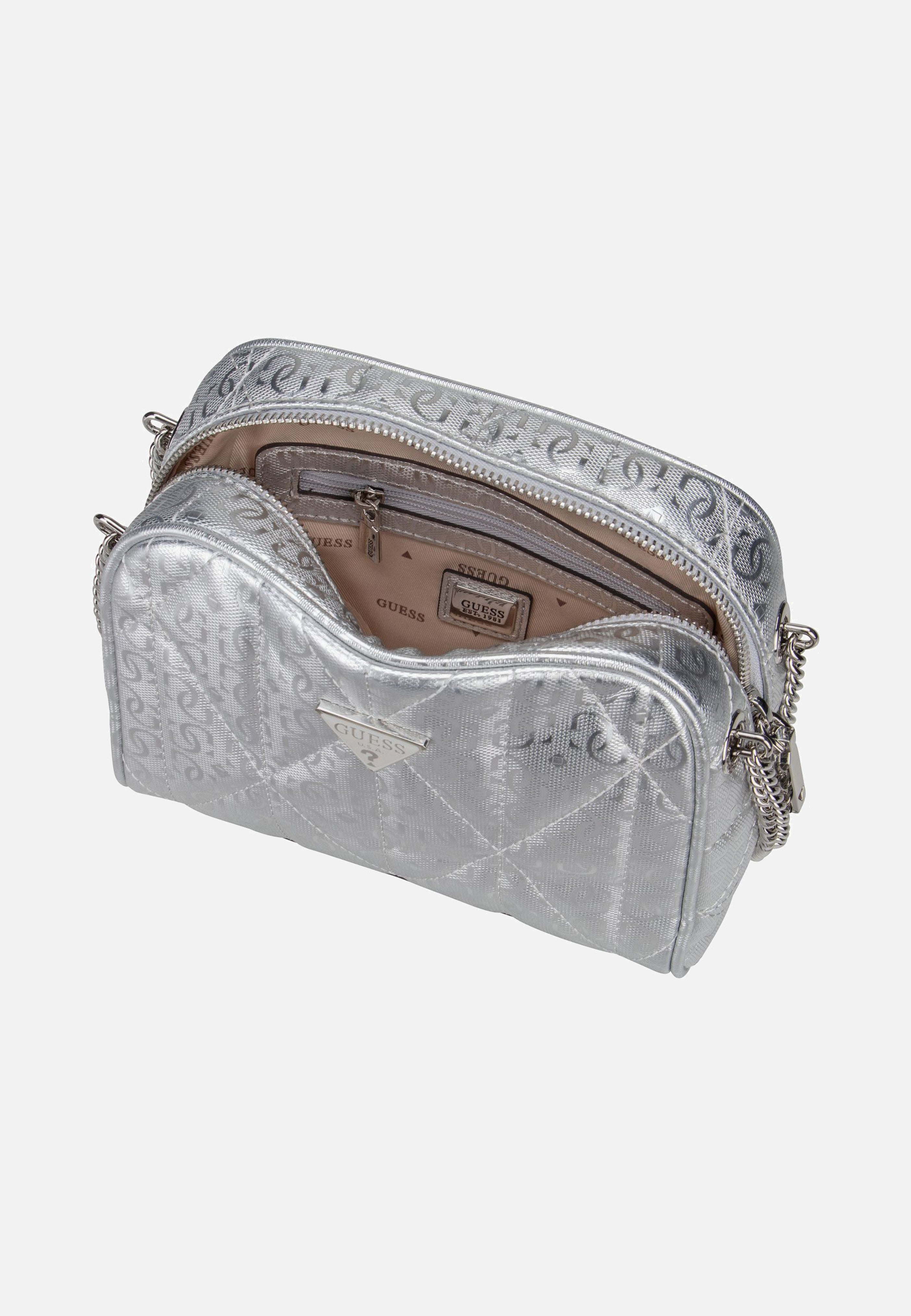 Guess Aldina Camera CB 63140 Silver Evening Bag