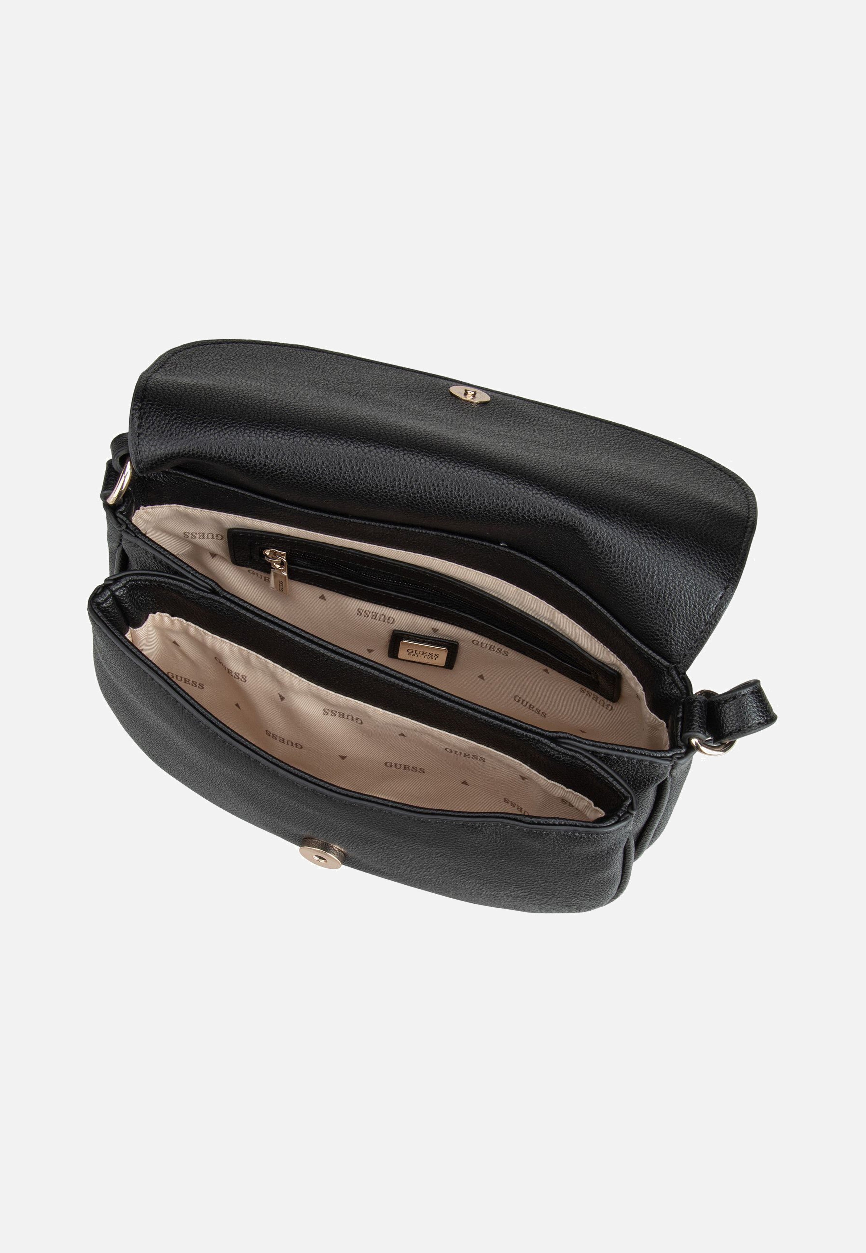 Guess - Calebra Conv XBody Flap 36210 Black - Saddle Bag | Women-Image