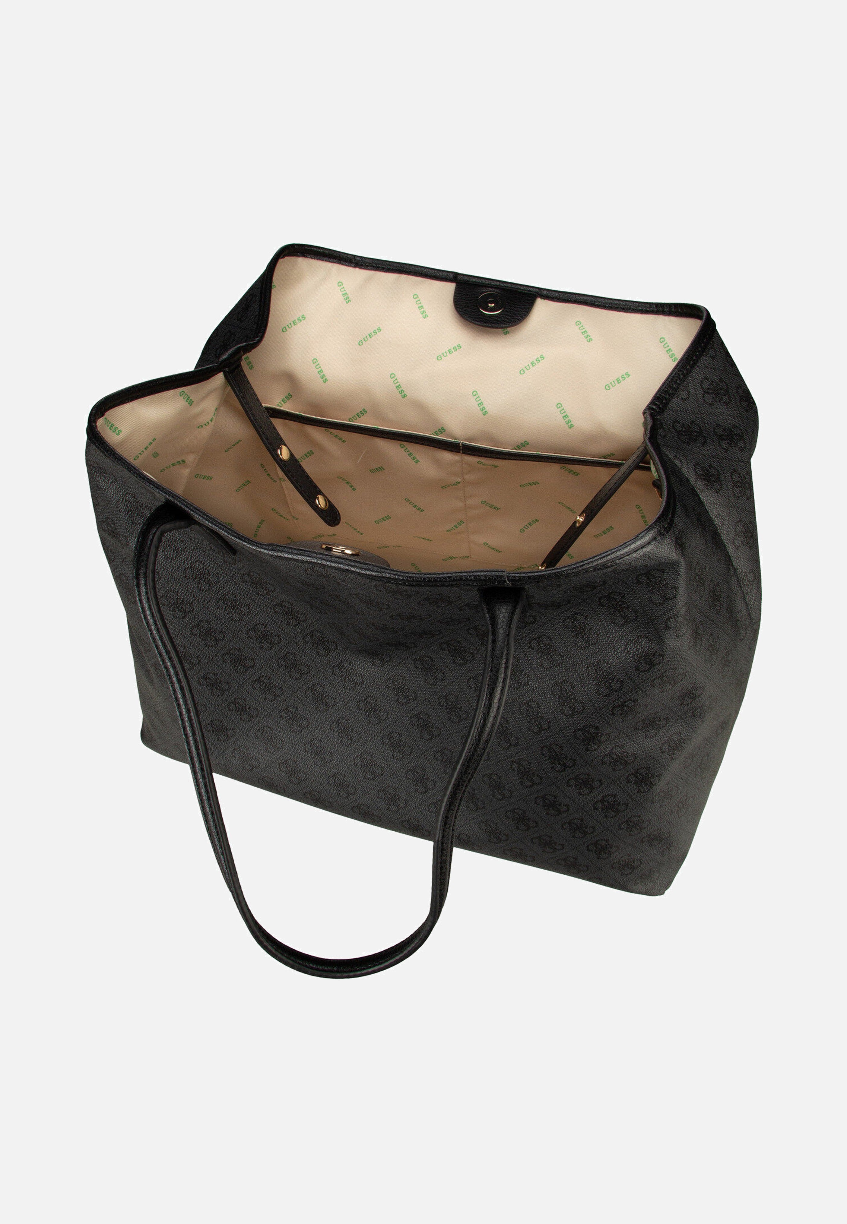 Guess Eco Victtoria 2in1 Coal Logo Shopper