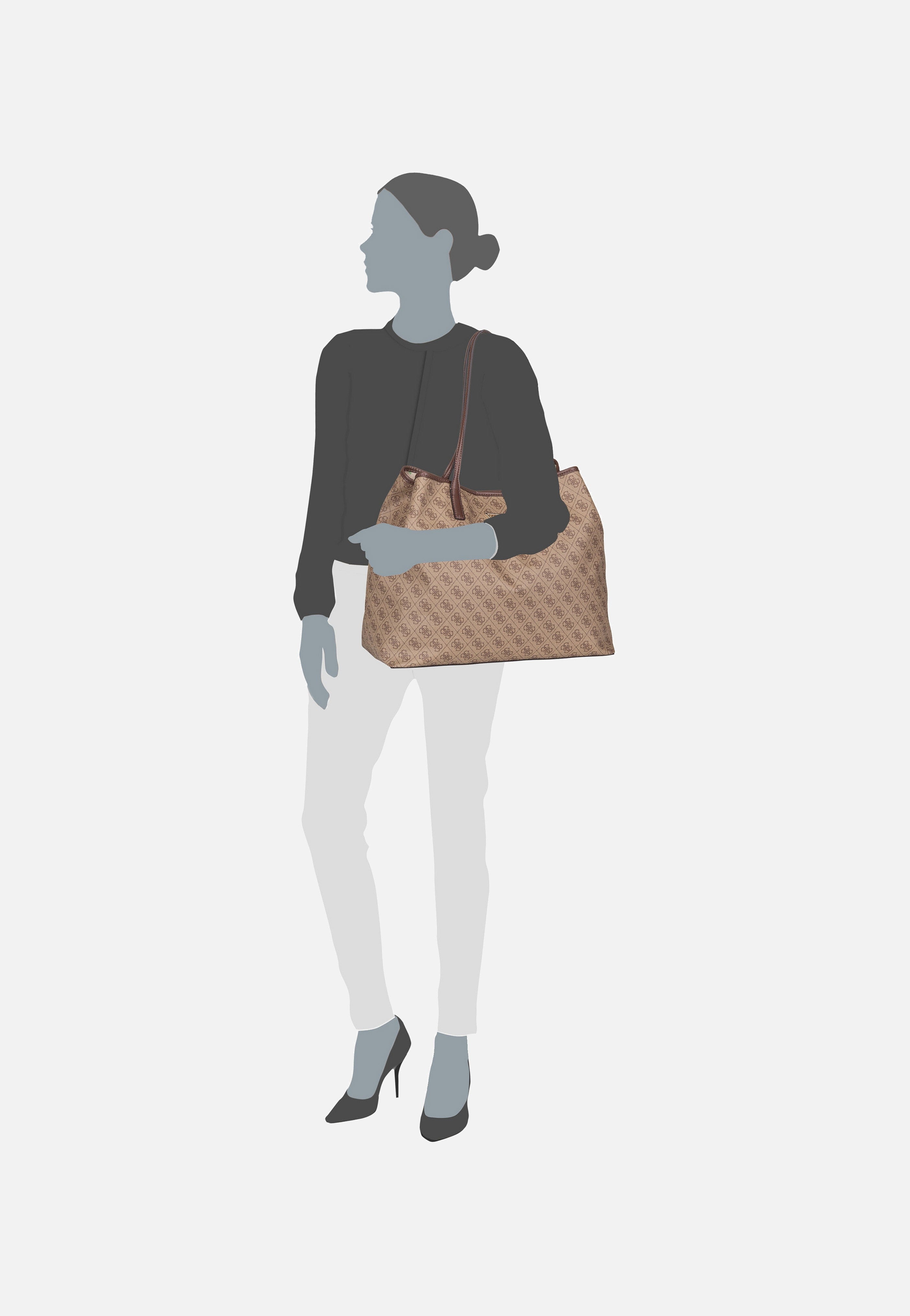 Guess Eco Victtoria 2in1 Latte/Brown Shopper
