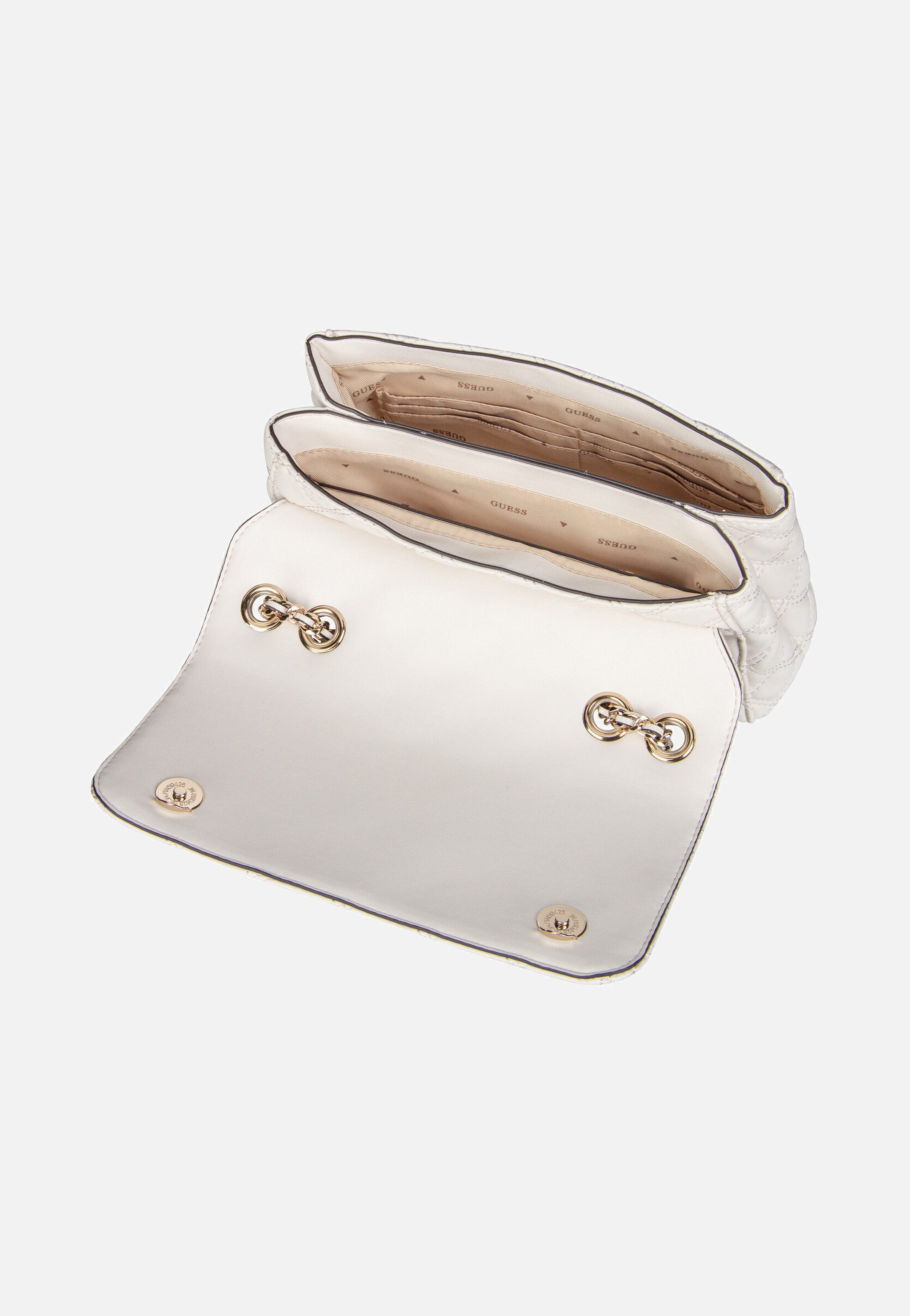 Guess Giully II 2 Comp Conv Flap 73200 Off White Evening Bag