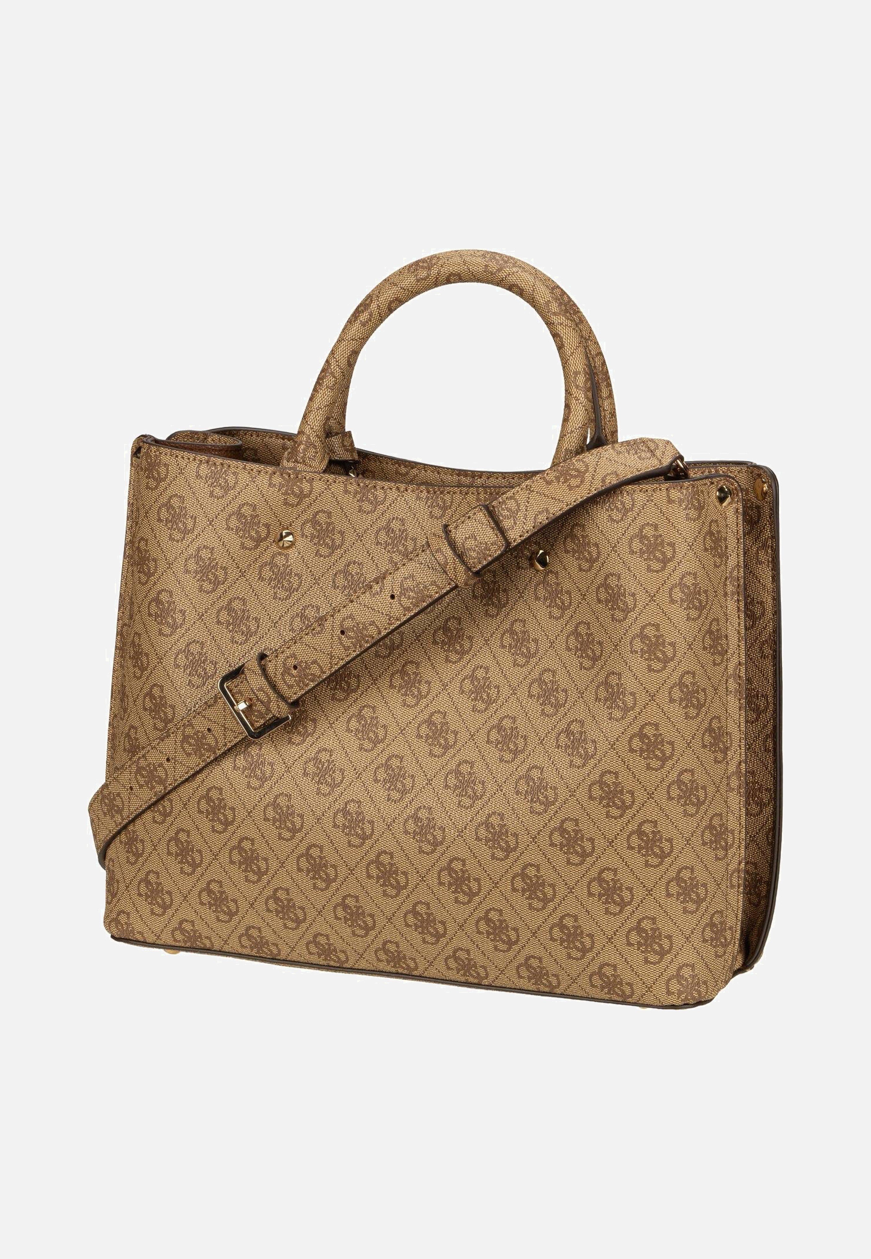 Guess Meridian II Girlfriend SAT 74060 Logo Latte Satchel
