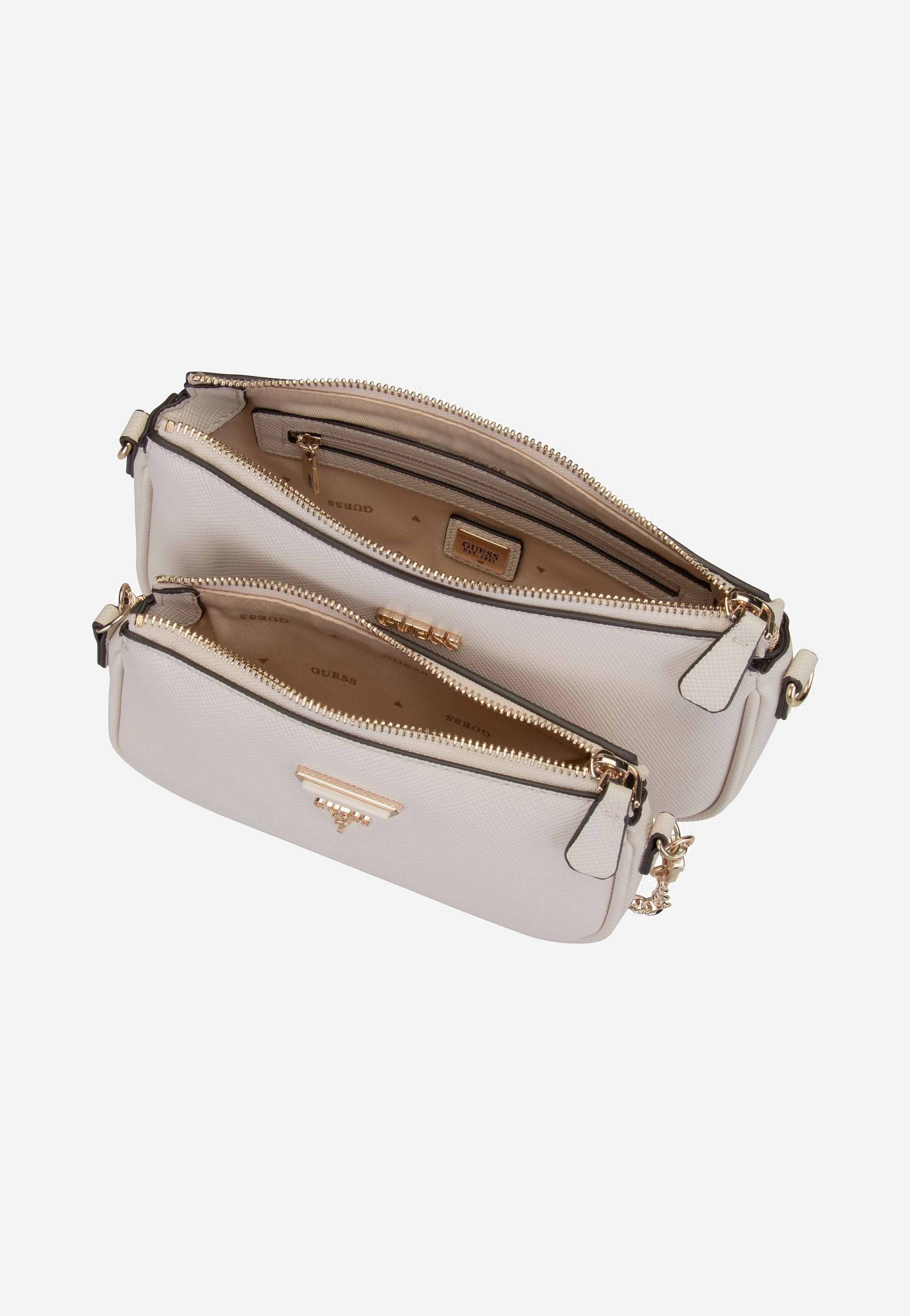 Guess - Noelle II Double Pouch CB 72710 Bone - Crossbody Bag | Women-Image