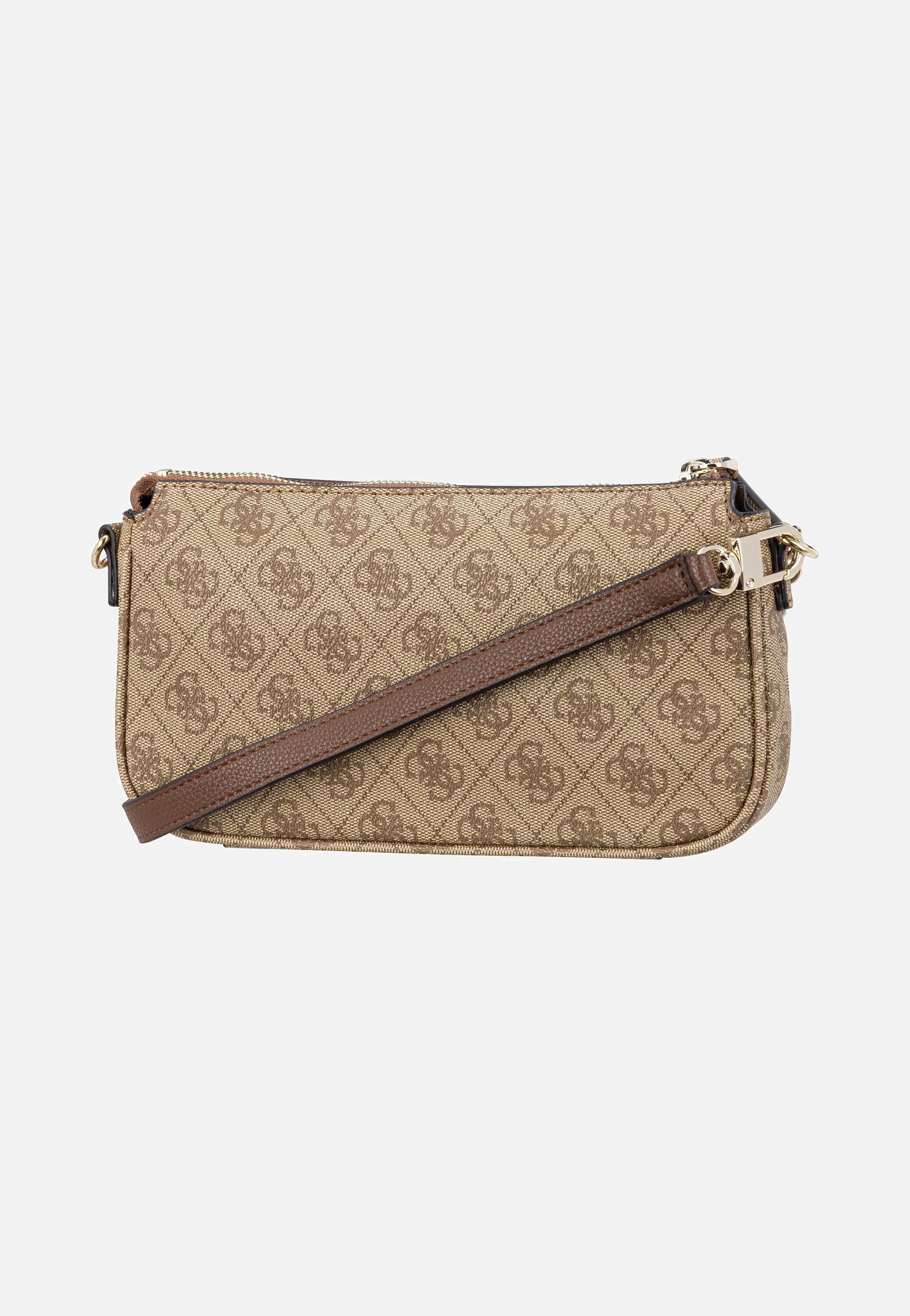 Guess - Noelle II Double Pouch CB 72710 Logo Latte/Brown - Shoulder Bag | Women-Image