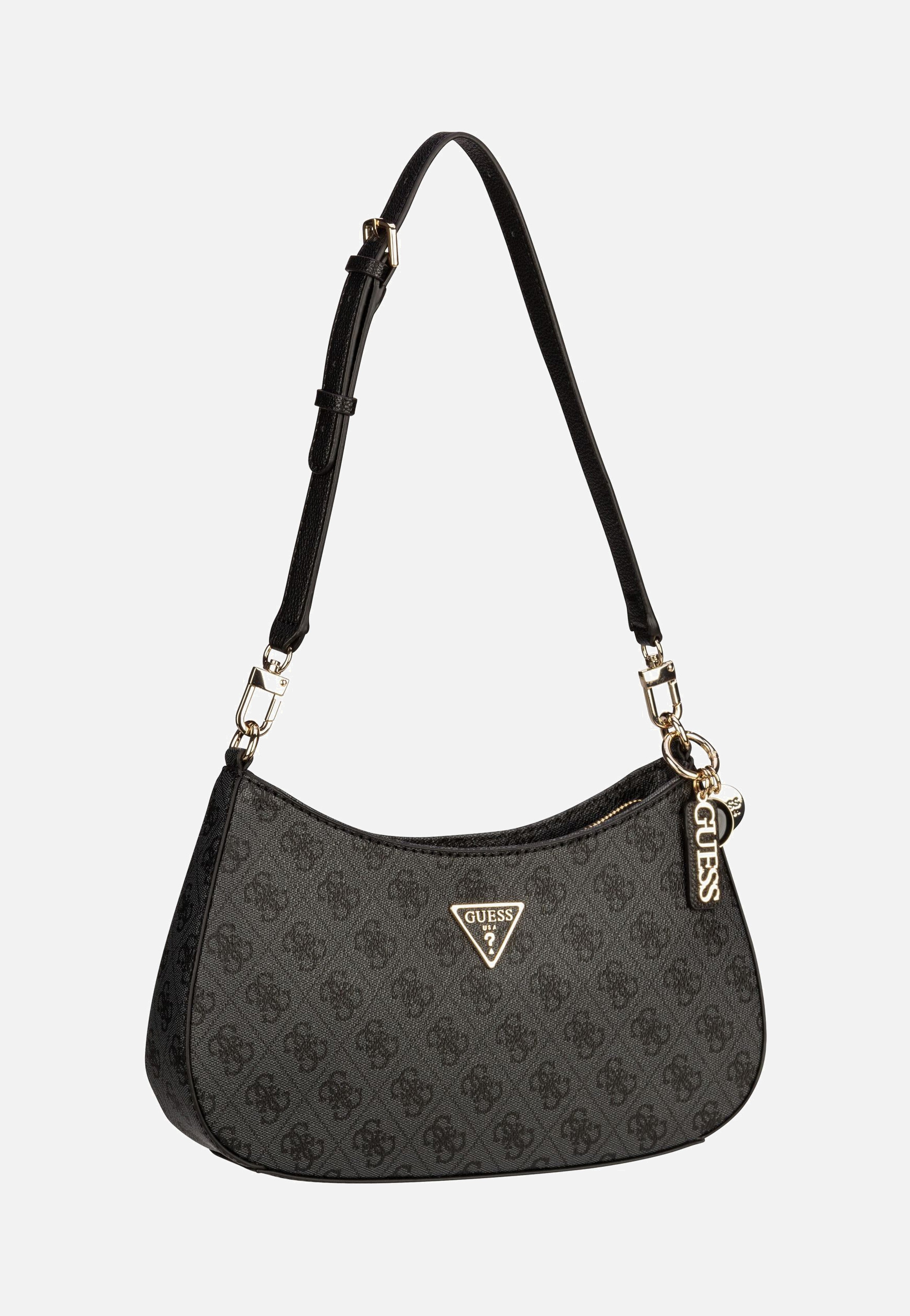 Guess Noelle II Top Zip SHB 72180 Logo Coal Evening Bag