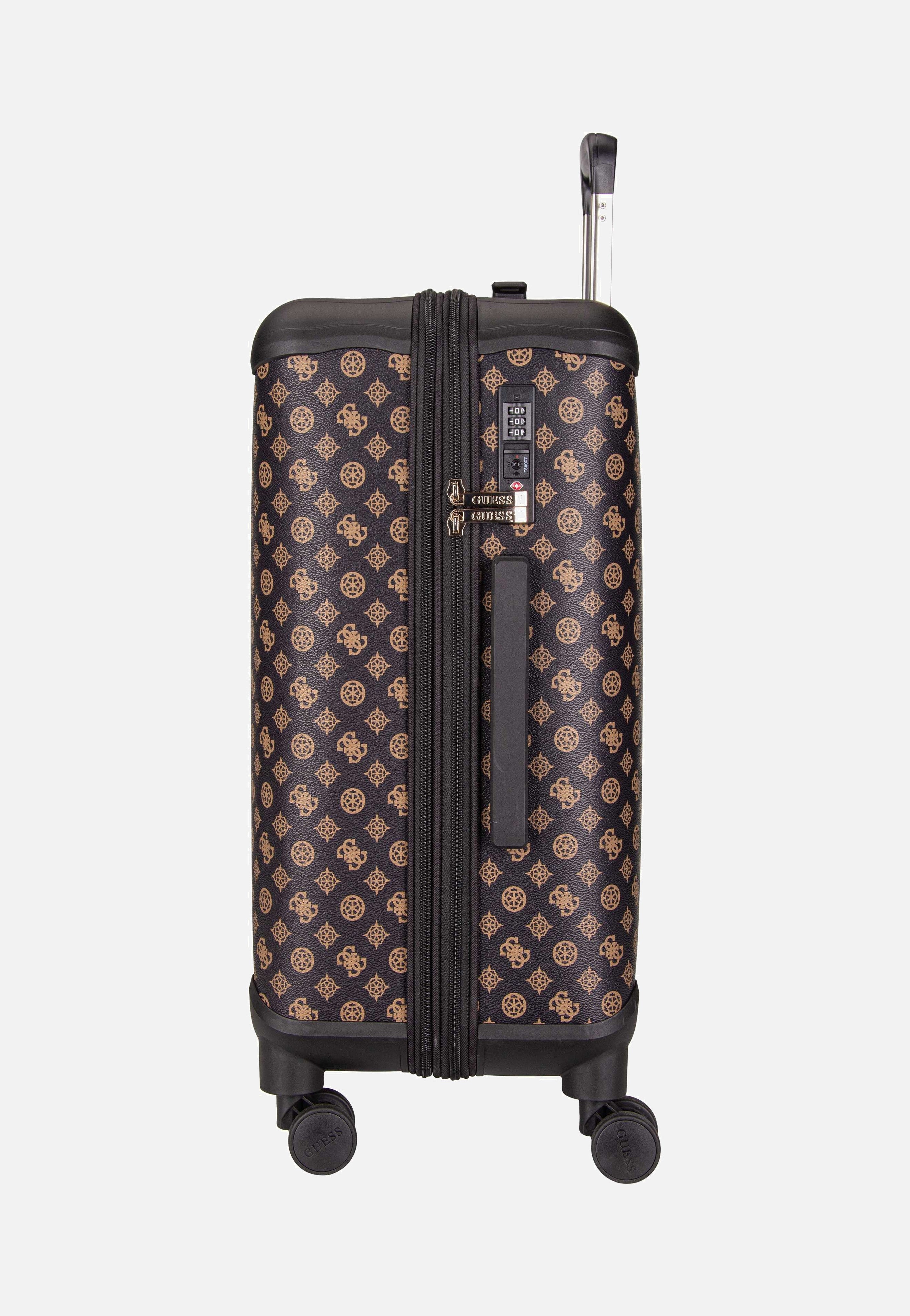 Guess Wilder 22 in 8-Wheeler Logo Brown Koffer