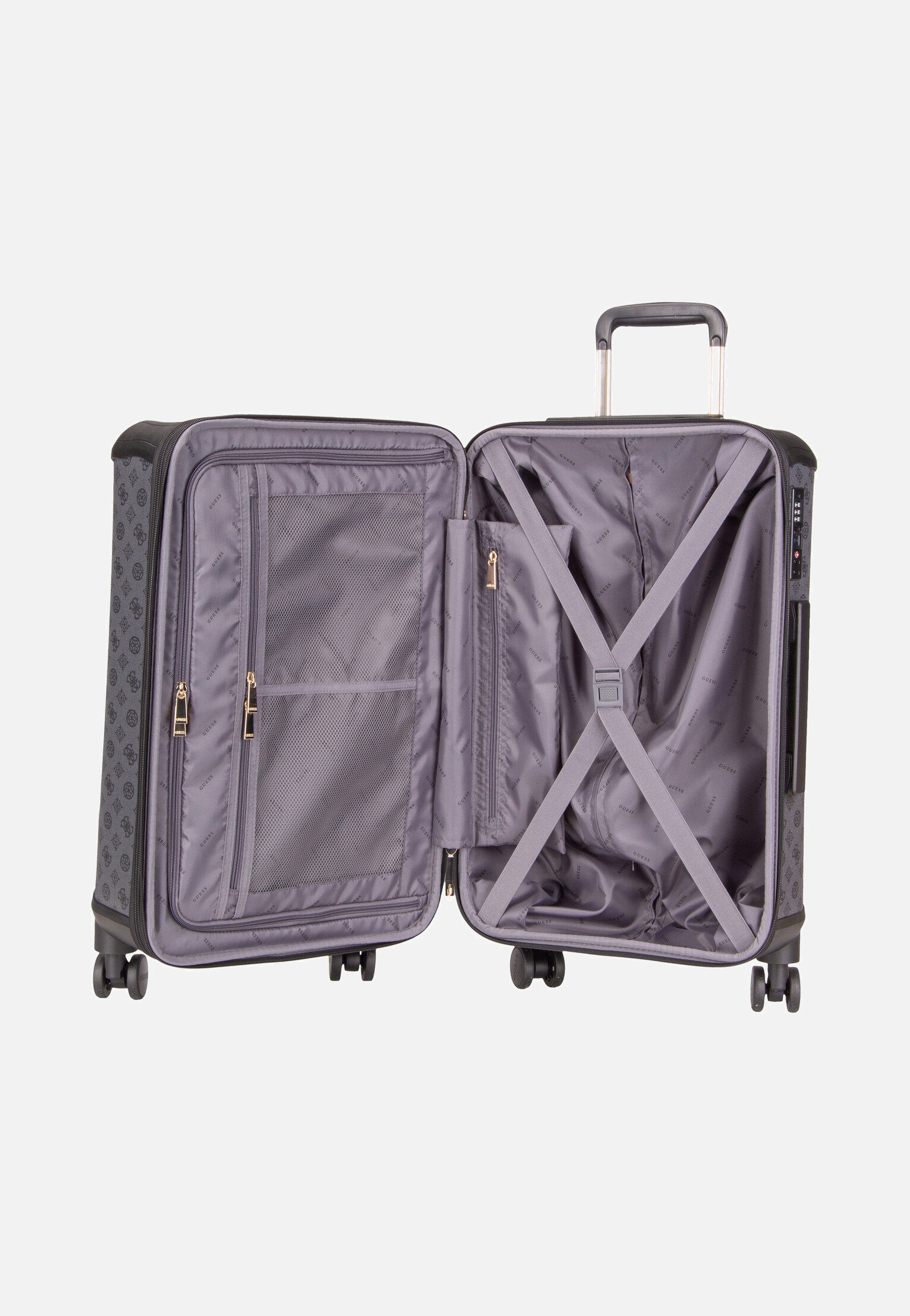Guess Wilder 22 in 8-Wheeler Logo Charcoal Koffer