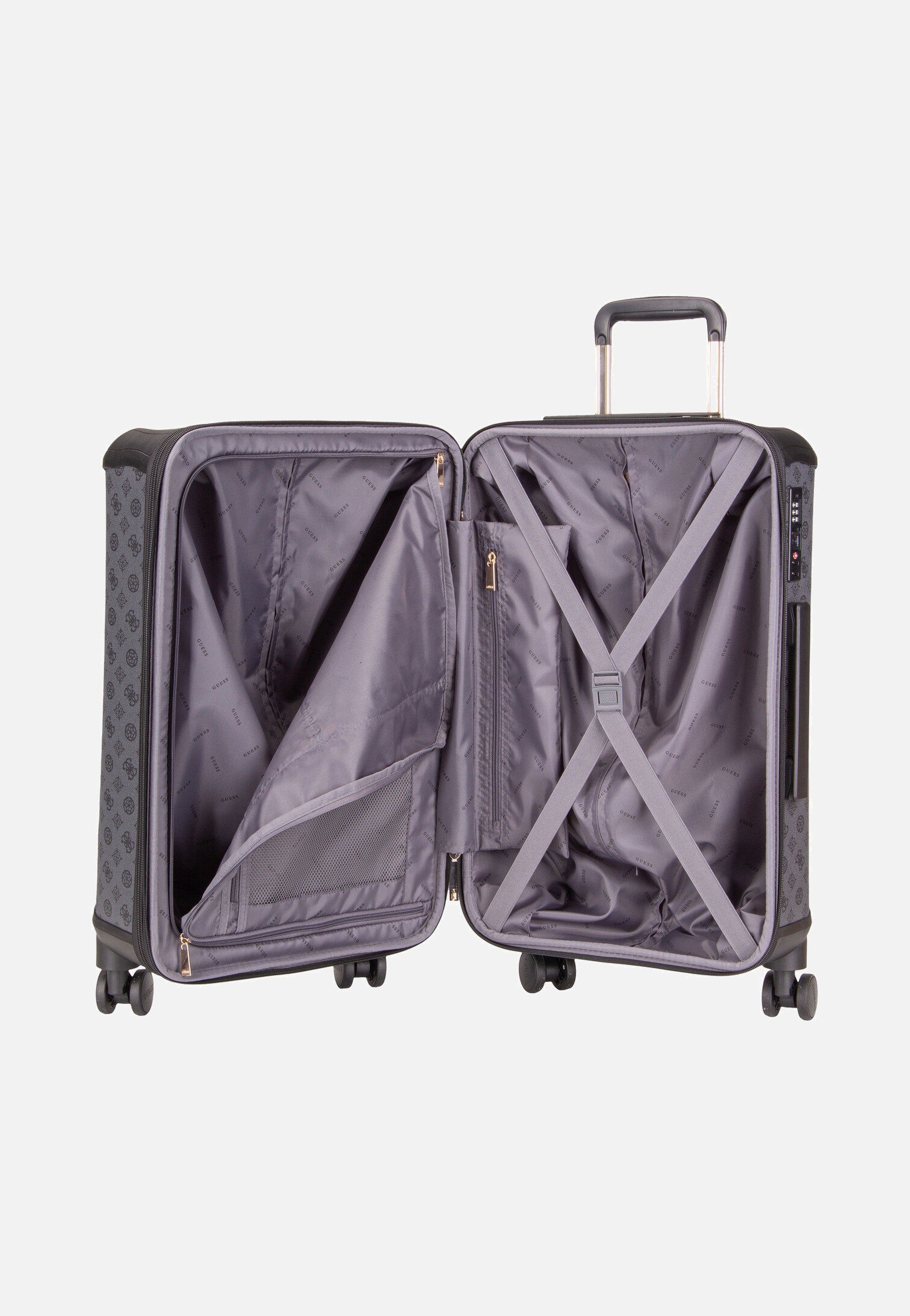 Guess Wilder 22 in 8-Wheeler Logo Charcoal Koffer