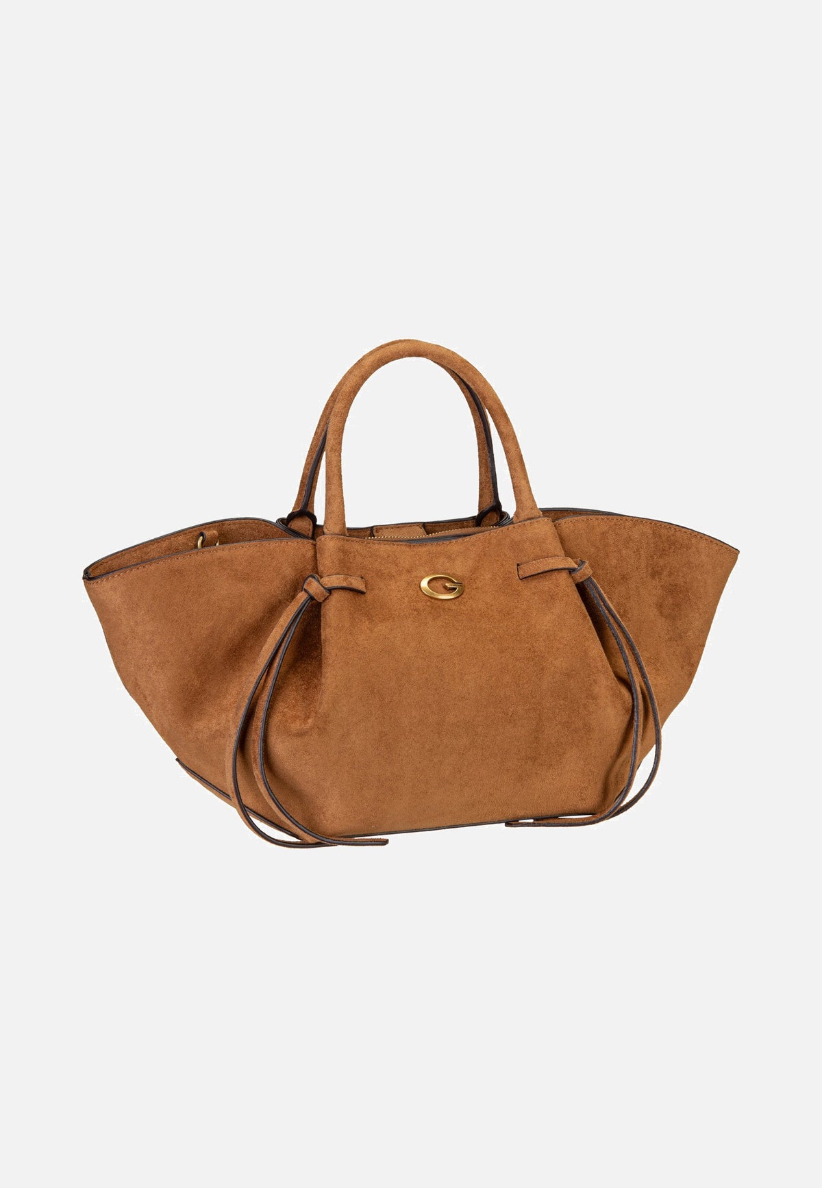 Guess Allegra Girlfriend Suede 37060 Cognac Satchel
