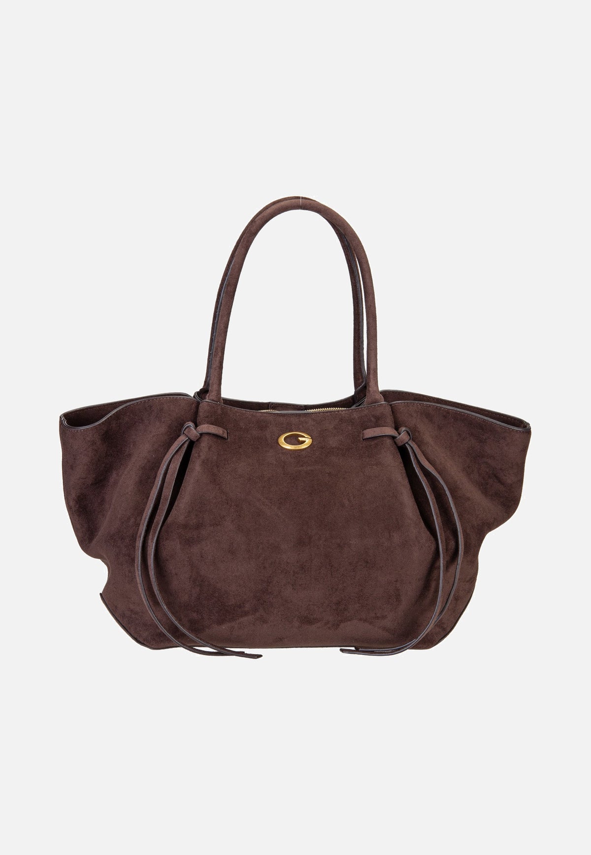 Guess Allegra Girlfriend Suede 37230 Espresso Tote Bag