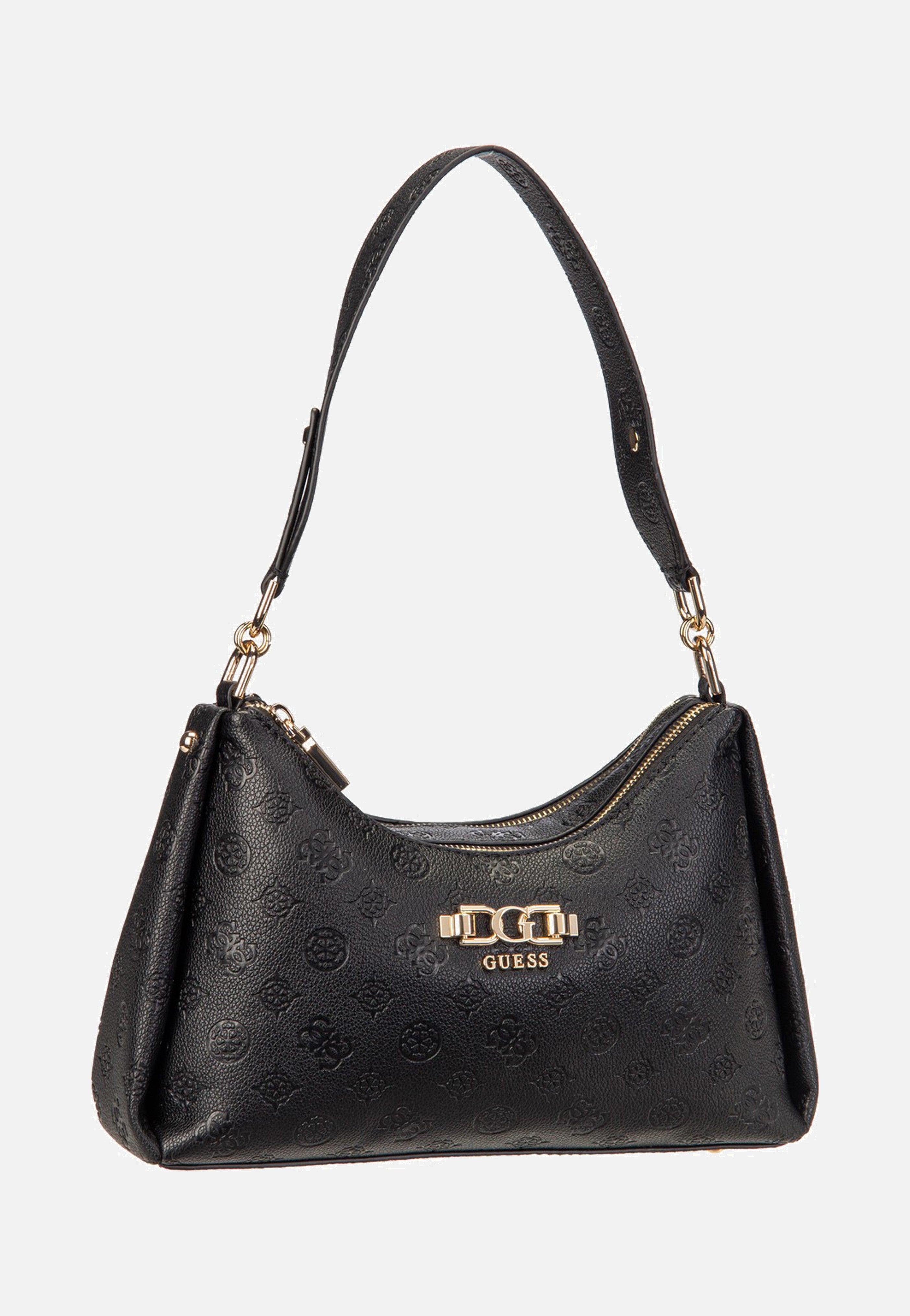 Guess Anise Double Zip 16180 Black Logo Schultertasche