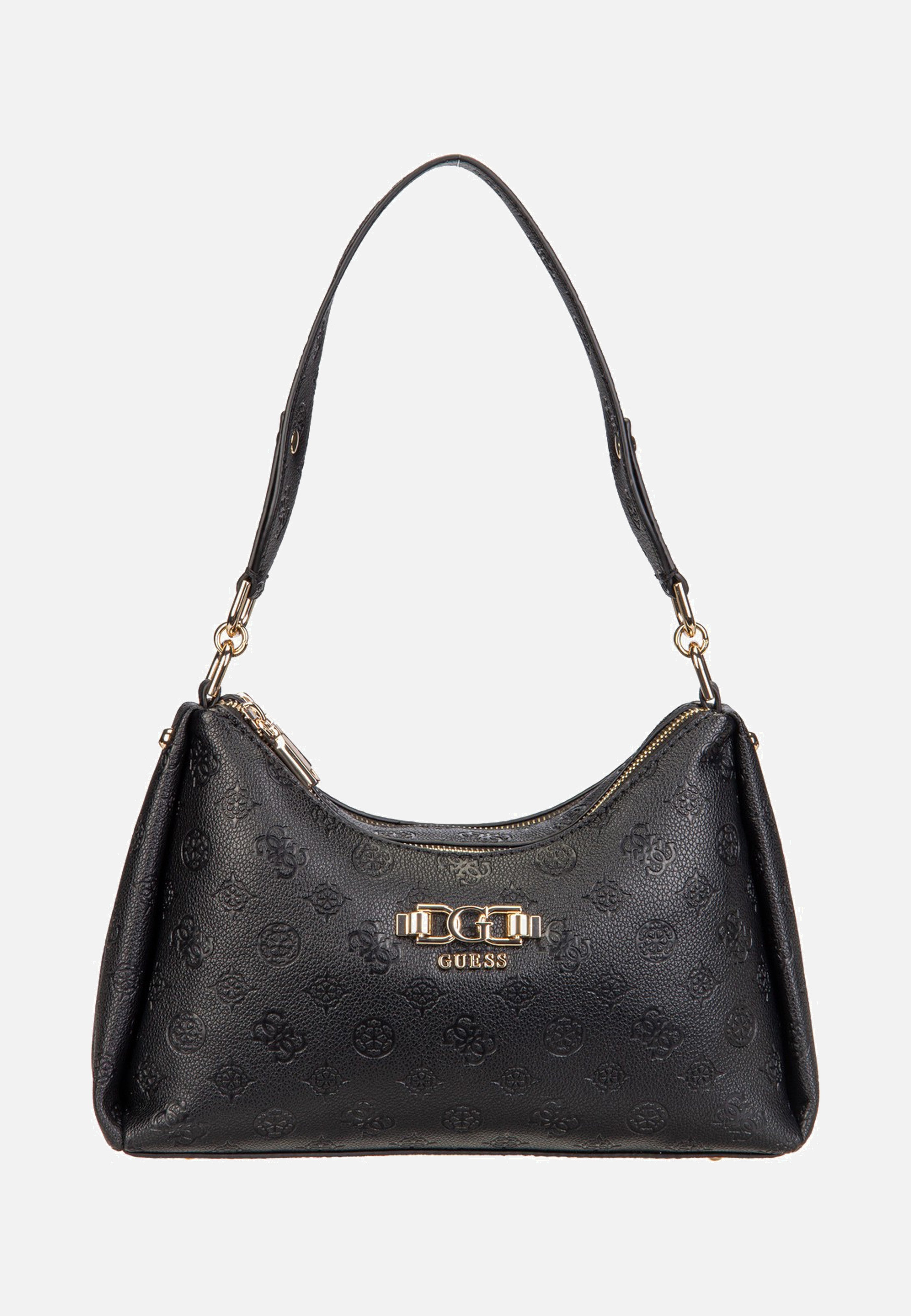 Guess Anise Double Zip 16180 Black Logo Schultertasche