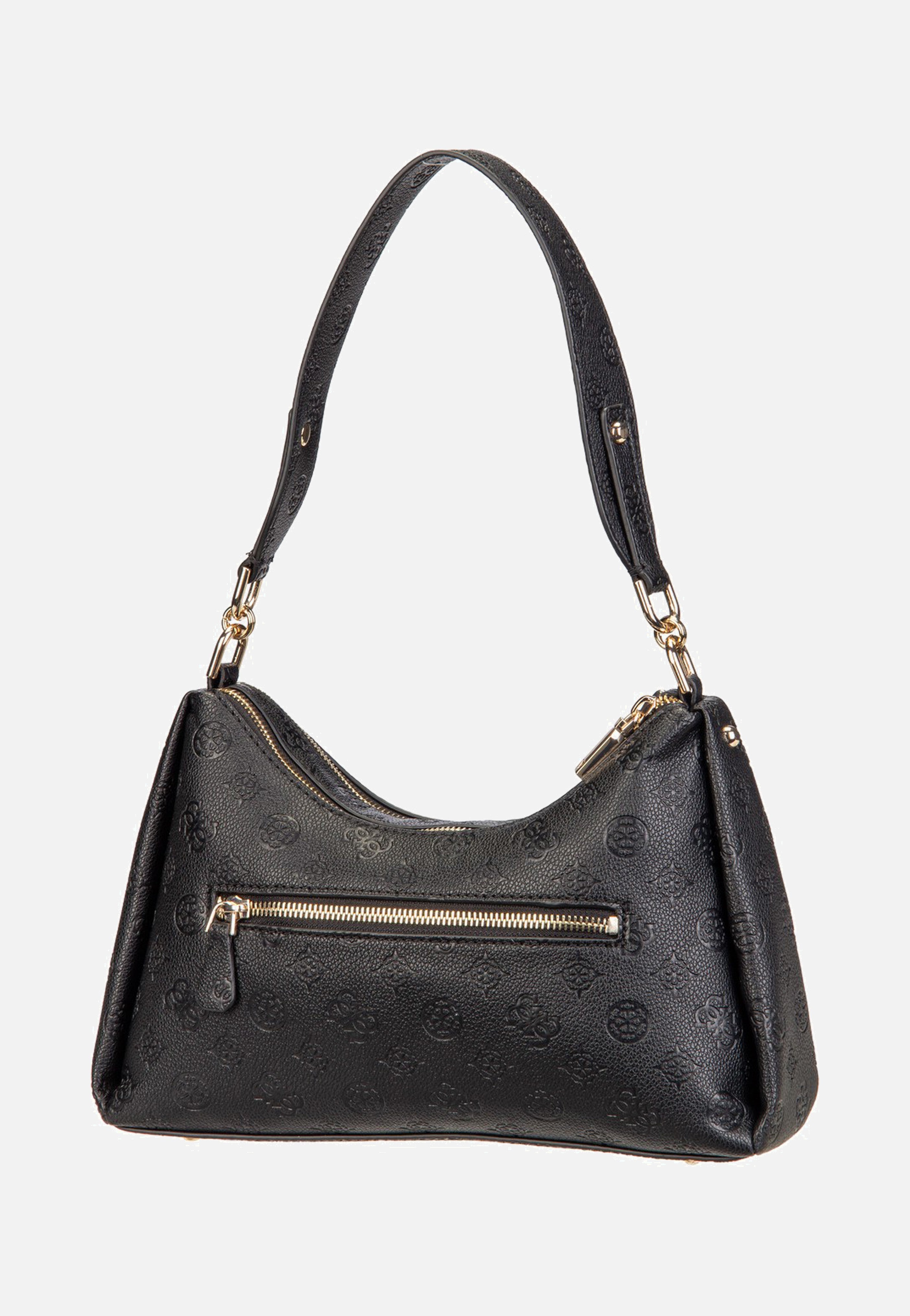 Guess Anise Double Zip 16180 Black Logo Schultertasche