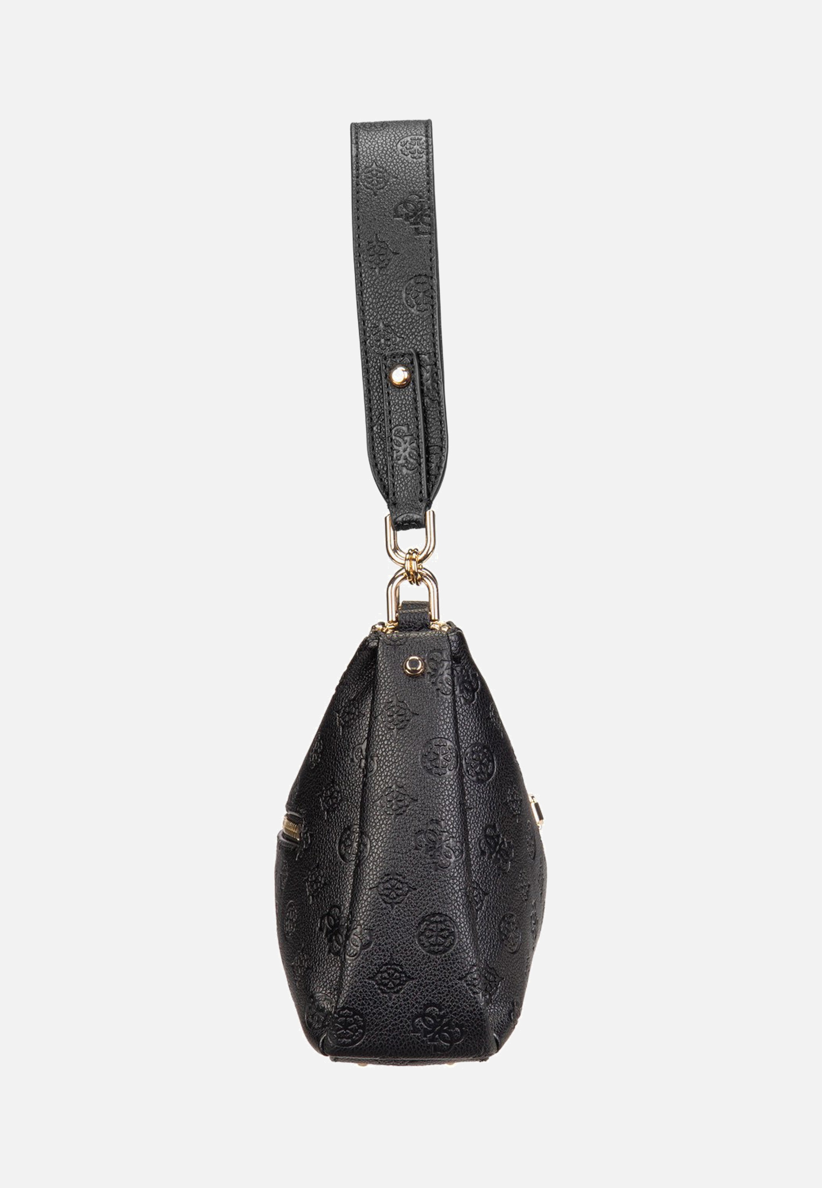 Guess Anise Double Zip 16180 Black Logo Schultertasche