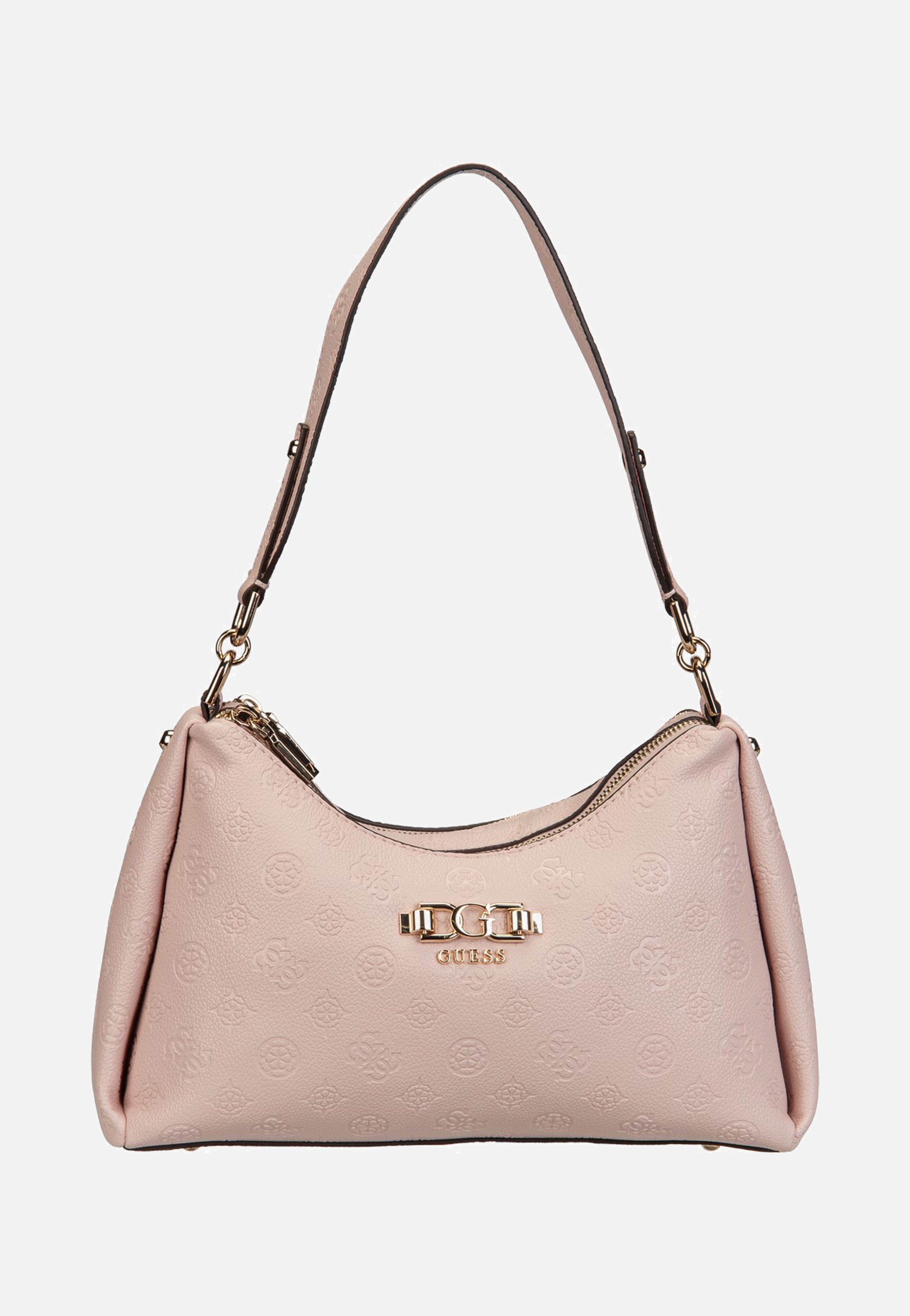 Guess Anise Double Zip 16180 Light Rose Logo Schultertasche