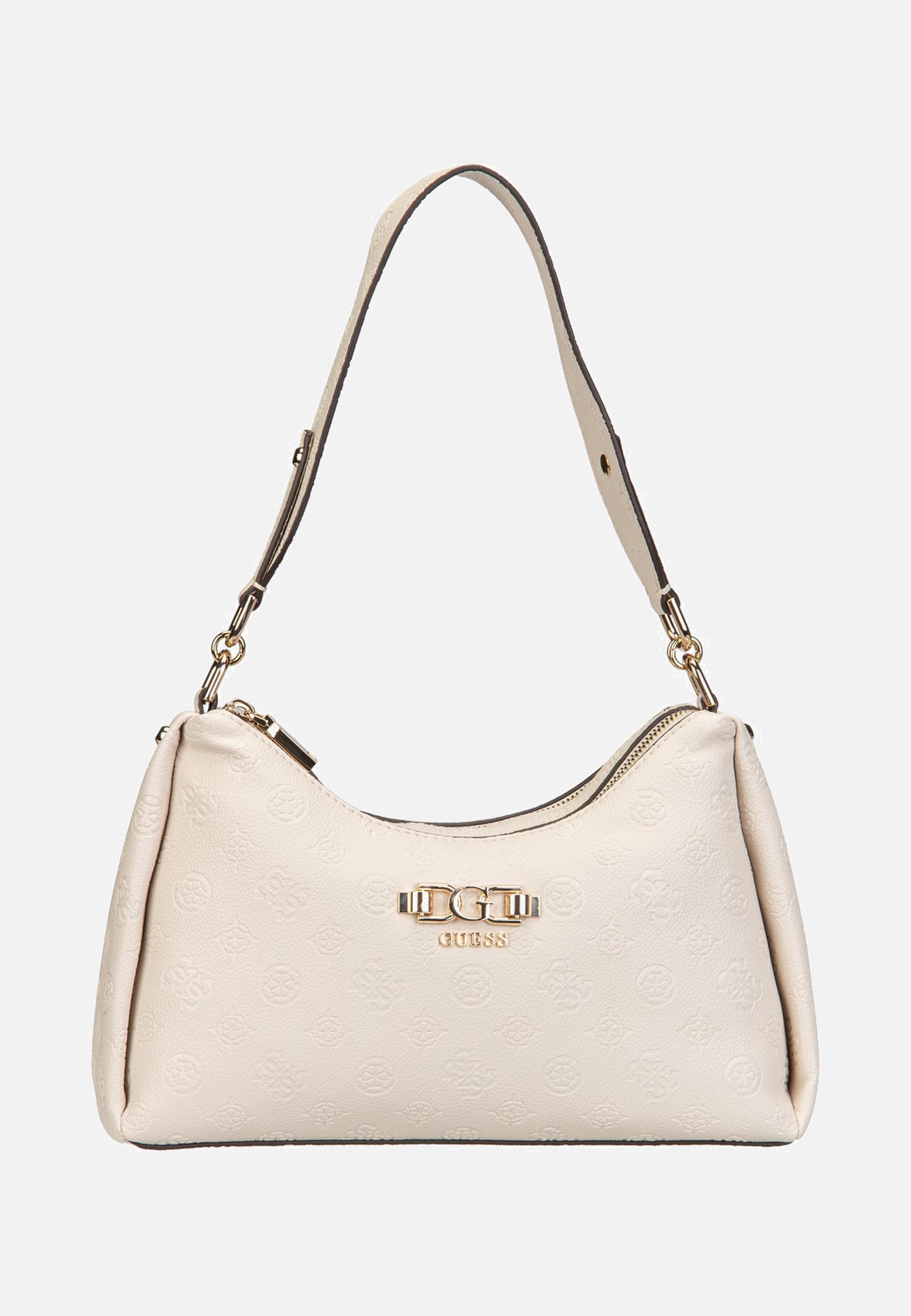 Guess Anise Double Zip 16180 Stone Logo Schultertasche