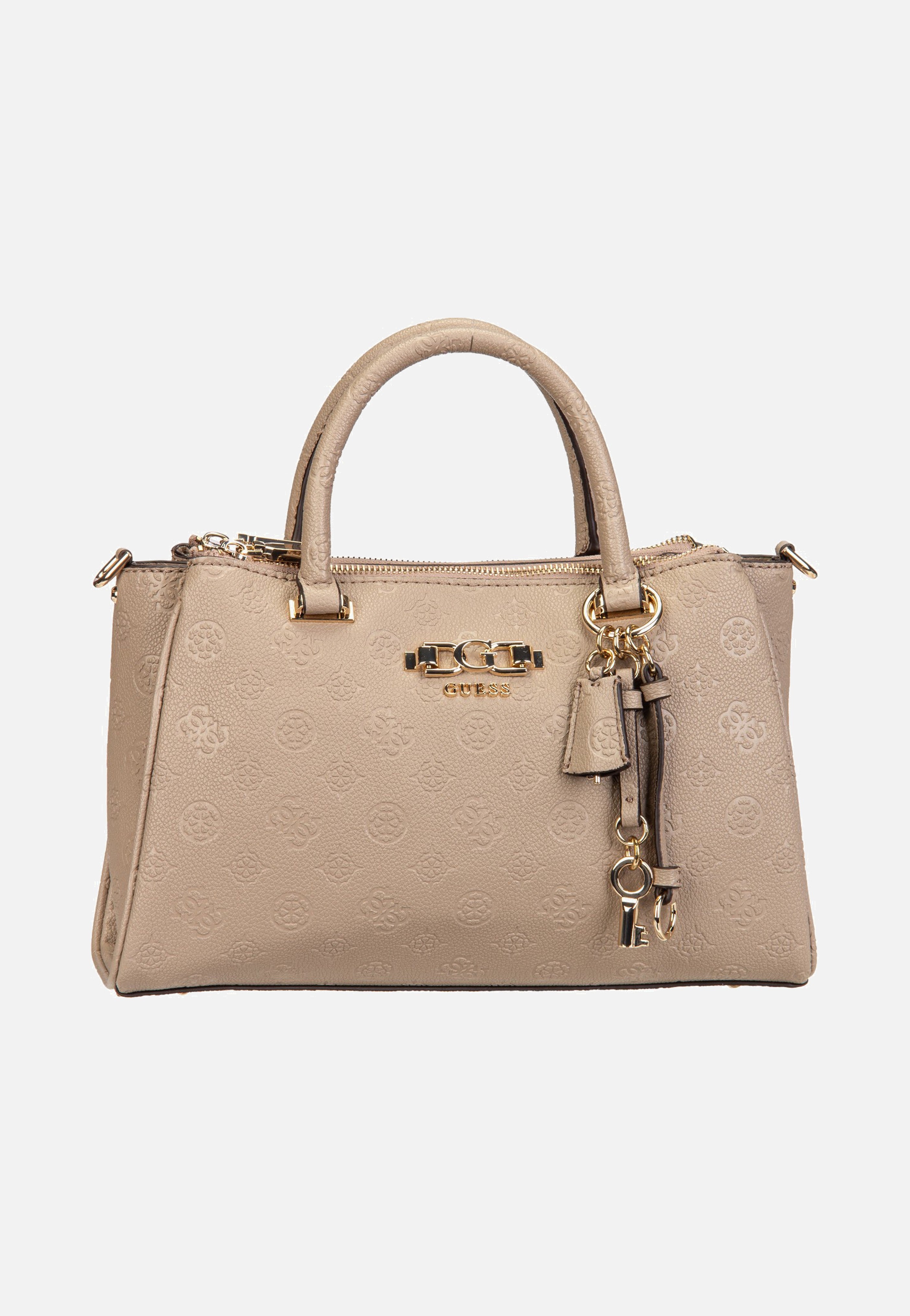 Guess Anise Triple Comp Satchel Dark Oak Satchel