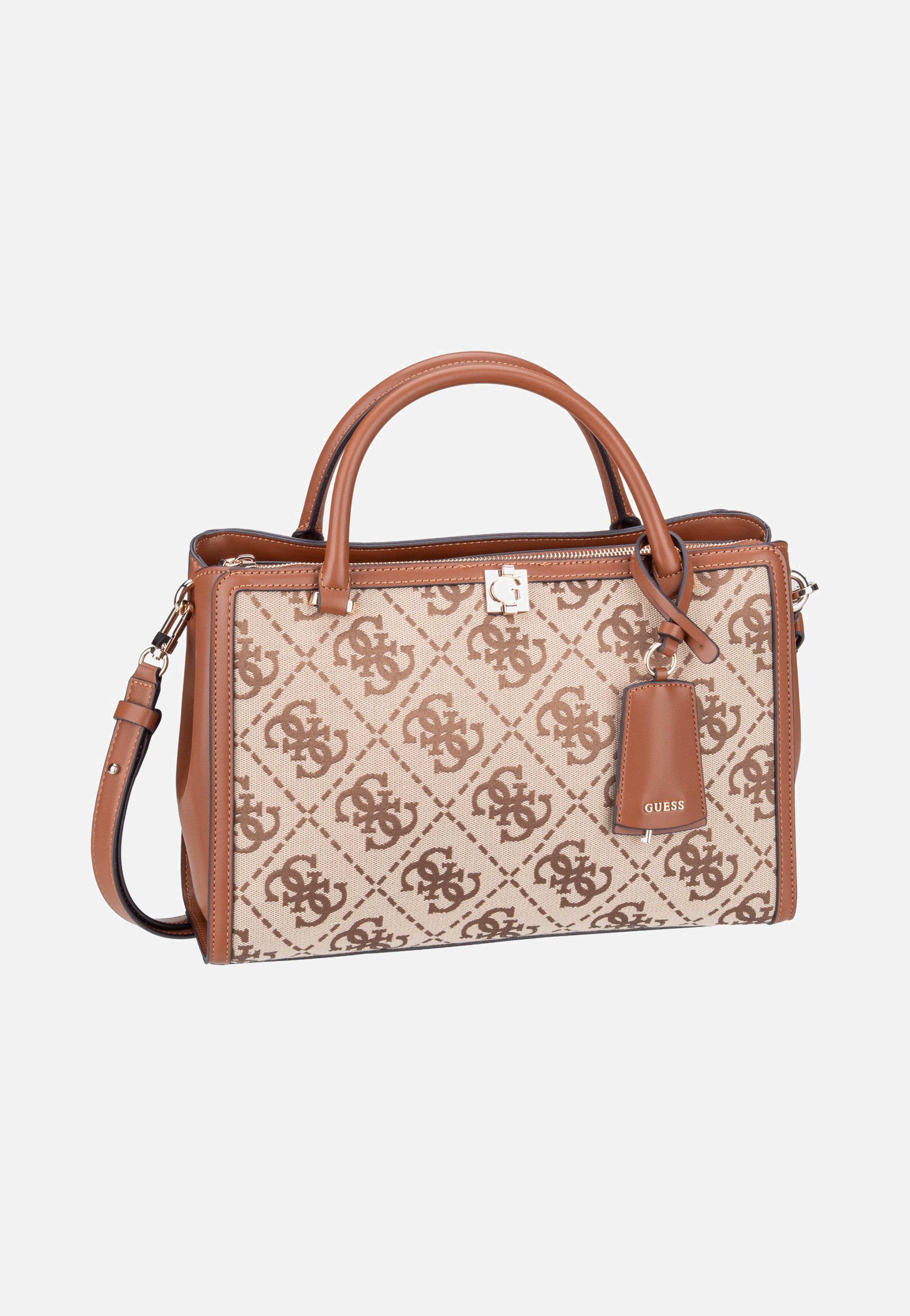 Guess Audrey Logo Girlfriend 55070 Latte Logo Satchel